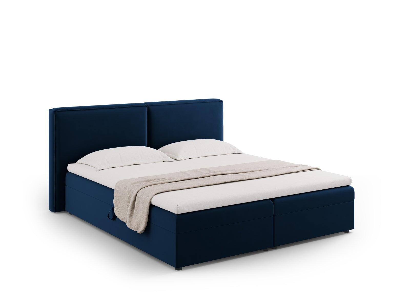 Arendal Boxspringbett-Set 160cm in Royal Blue-Casino präsentiert im Onlineshop von KAQTU Design AG. Bett ist von Cosmopolitan Design