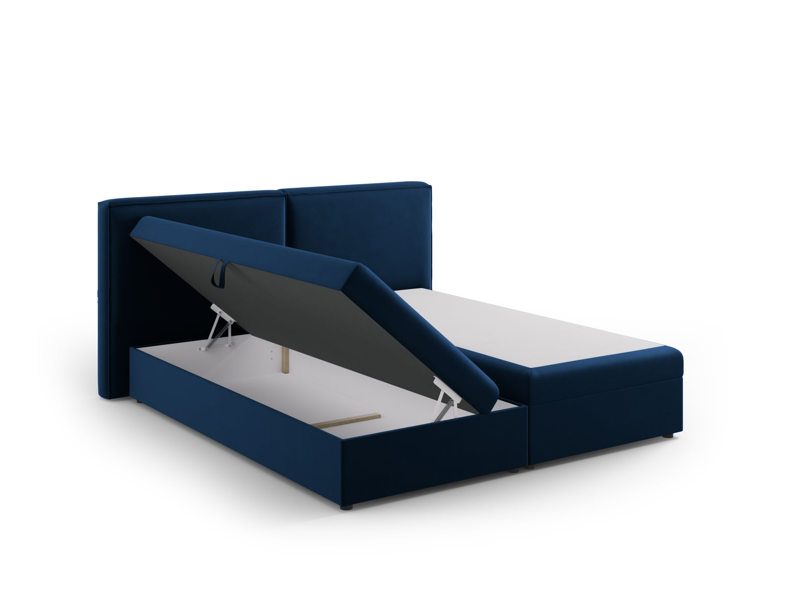 Luxuriöses Boxspringbett-Set Arendal in Royal Blue-Casino, perfekt für moderne Schlafzimmergestaltung von Cosmopolitan Design.