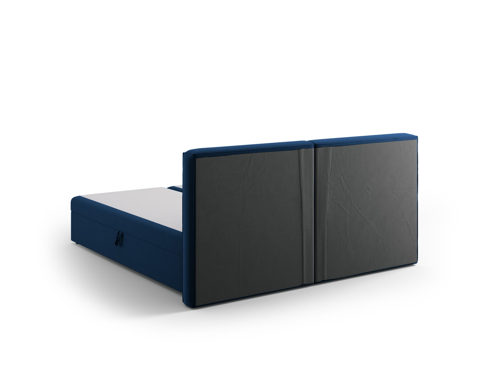 Elegantes Arendal Boxspringbett-Set in Royal Blue-Casino, ideal für stilvolle Schlafzimmer und höchsten Schlafkomfort.