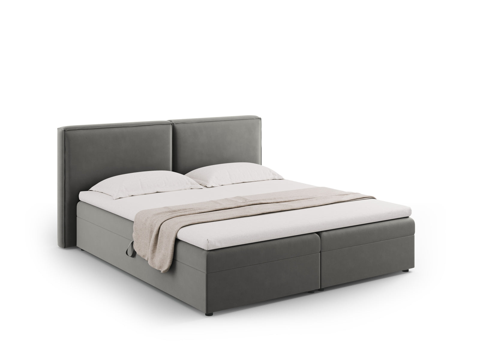 Arendal Boxspringbett-Set 160cm in Light Grey-Casino präsentiert im Onlineshop von KAQTU Design AG. Bett ist von Cosmopolitan Design