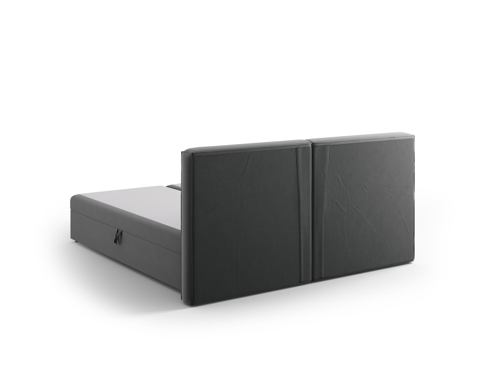 Elegantes Arendal Boxspringbett-Set in 160 cm, ausgestattet mit einem stilvollen grauen Bezug für optimalen Komfort und zeitgemäßes Design.