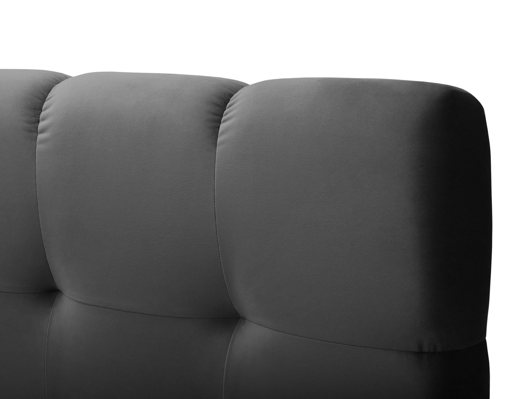 Elegantes Boxspring Bett Set Bali in Grau-Bluvel, ideal für Komfort und stilvolle Akzente in Ihrem Schlafzimmer.