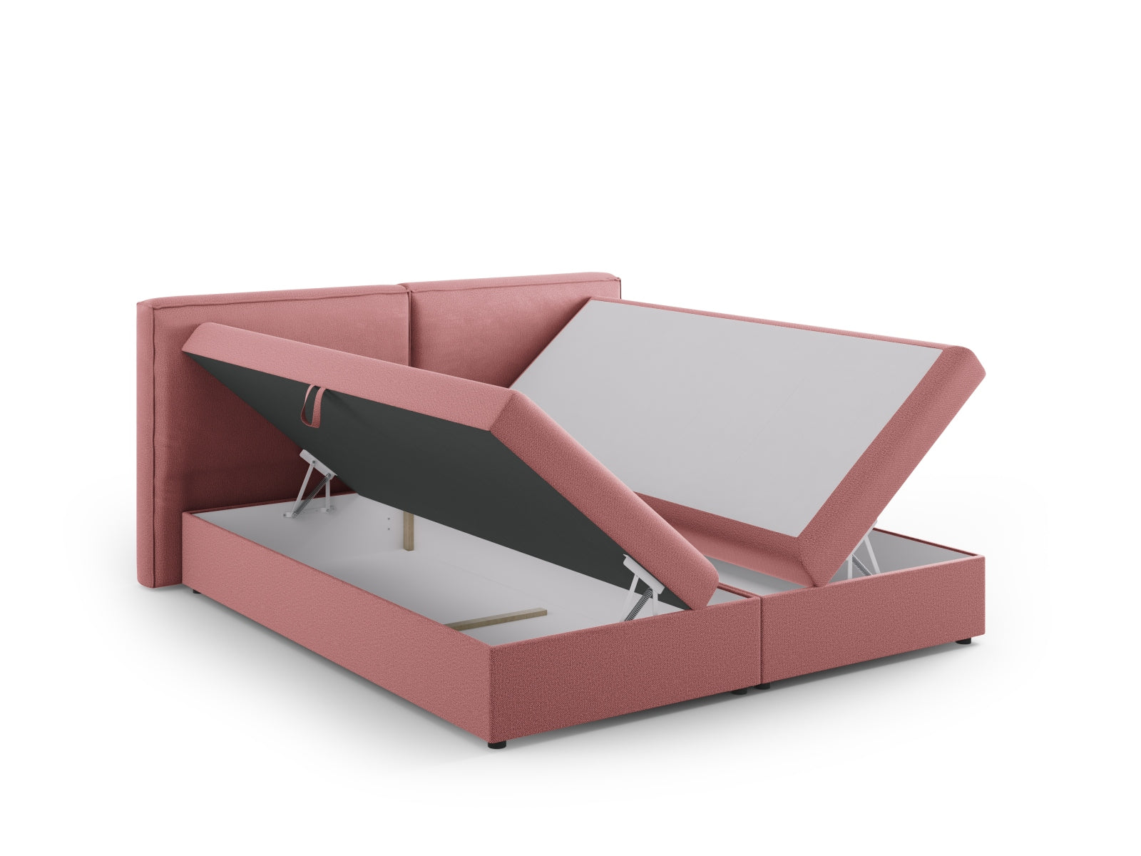 Elegantes Arendal Boxspringbett-Set in 160 cm, ideal für moderne Schlafzimmer, vereint Komfort und zeitloses Design in sanften Farben.