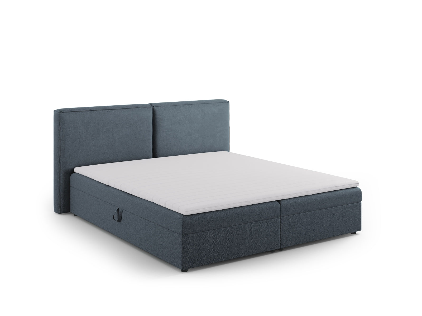Luxuriöses Arendal Boxspringbett-Set in 160 cm, modernes Design in Blue-Megan für höchsten Schlafkomfort und stilvolle Akzente im Schlafzimmer.