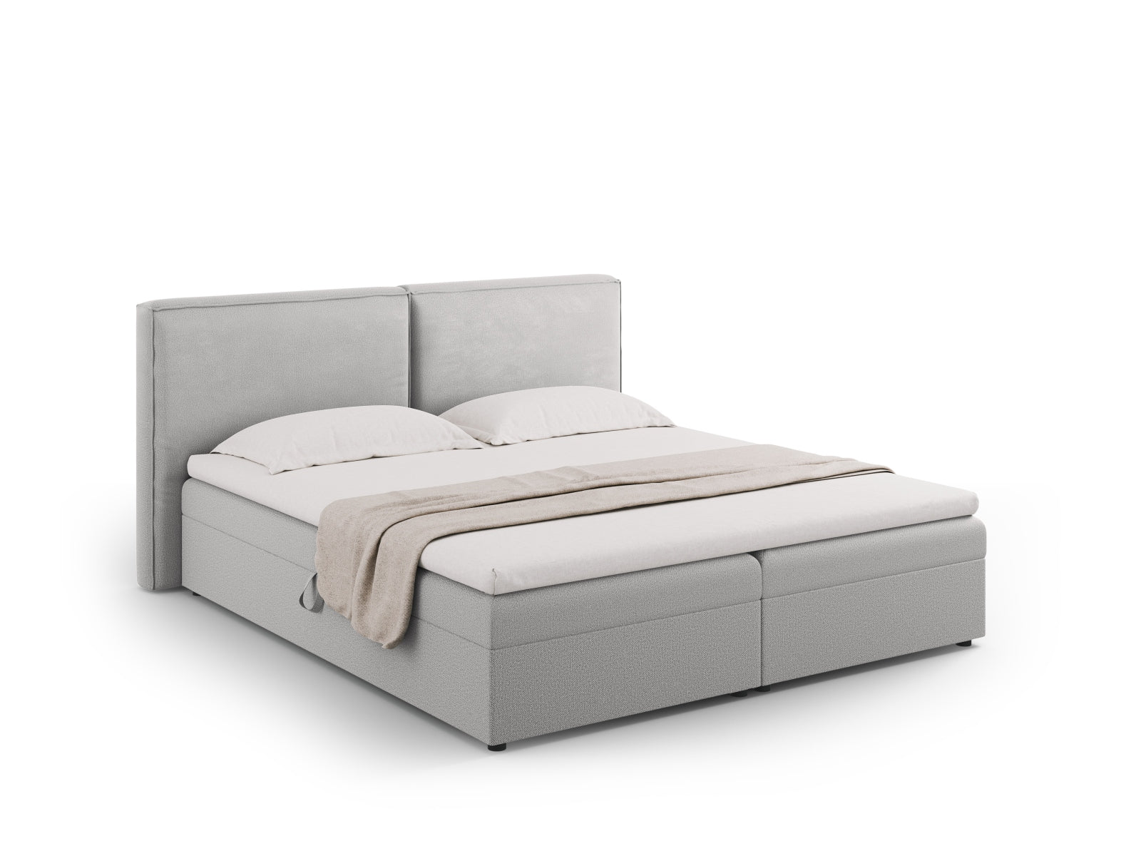 Arendal Boxspring Bed Set  186cm in Light Grey präsentiert im Onlineshop von KAQTU Design AG. Bett ist von Cosmopolitan Design