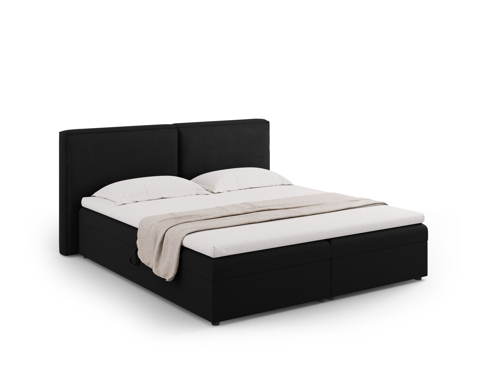 Arendal Boxspring Bed Set  186cm in Black präsentiert im Onlineshop von KAQTU Design AG. Bett ist von Cosmopolitan Design