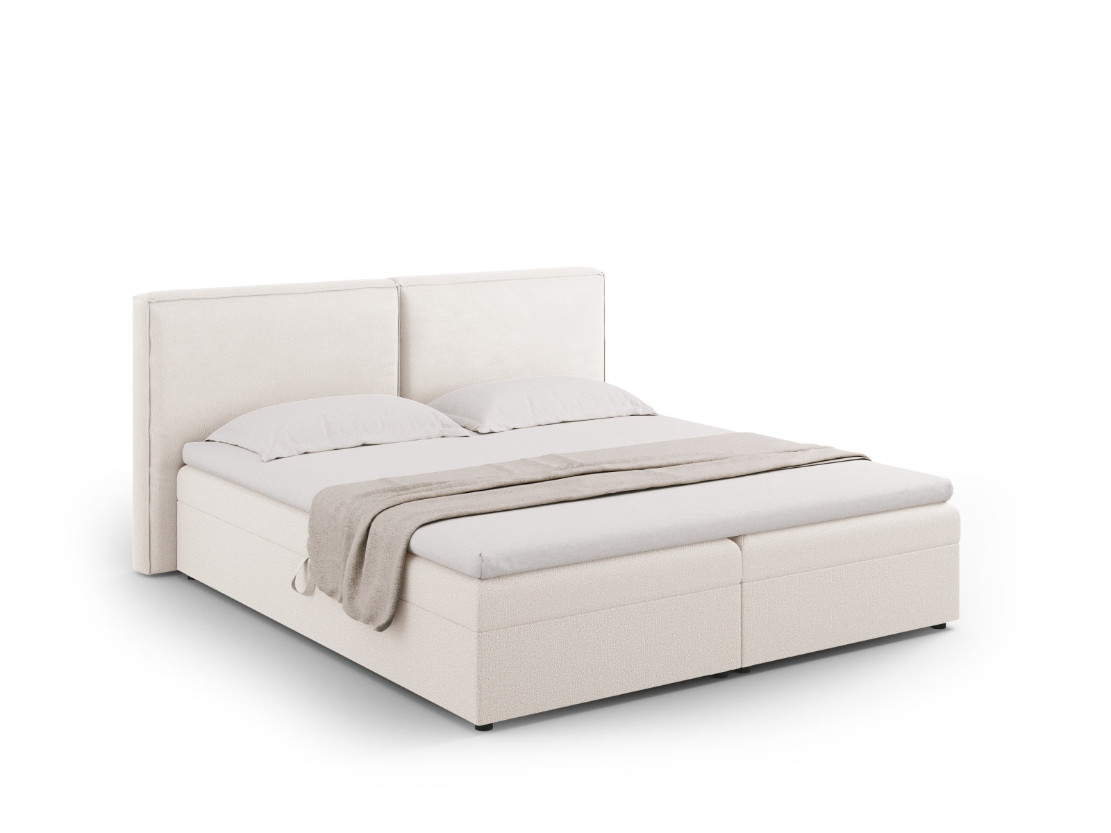 Arendal Boxspring Bed Set  206cm in Light Beige präsentiert im Onlineshop von KAQTU Design AG. Bett ist von Cosmopolitan Design