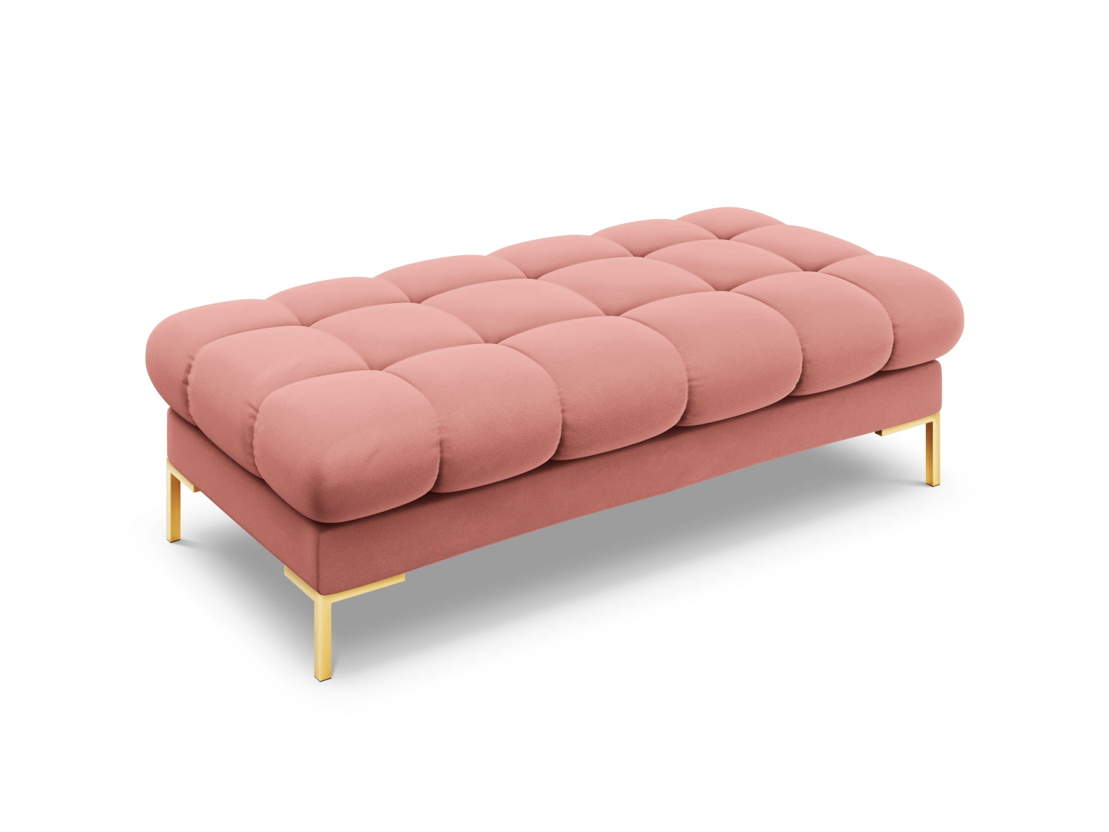 Elegante 2-Sitzer Bank Bali in trendigem Pink-Bluvel, ideal für kreative Raumgestaltungen und gemütliche Sitzgelegenheiten.
