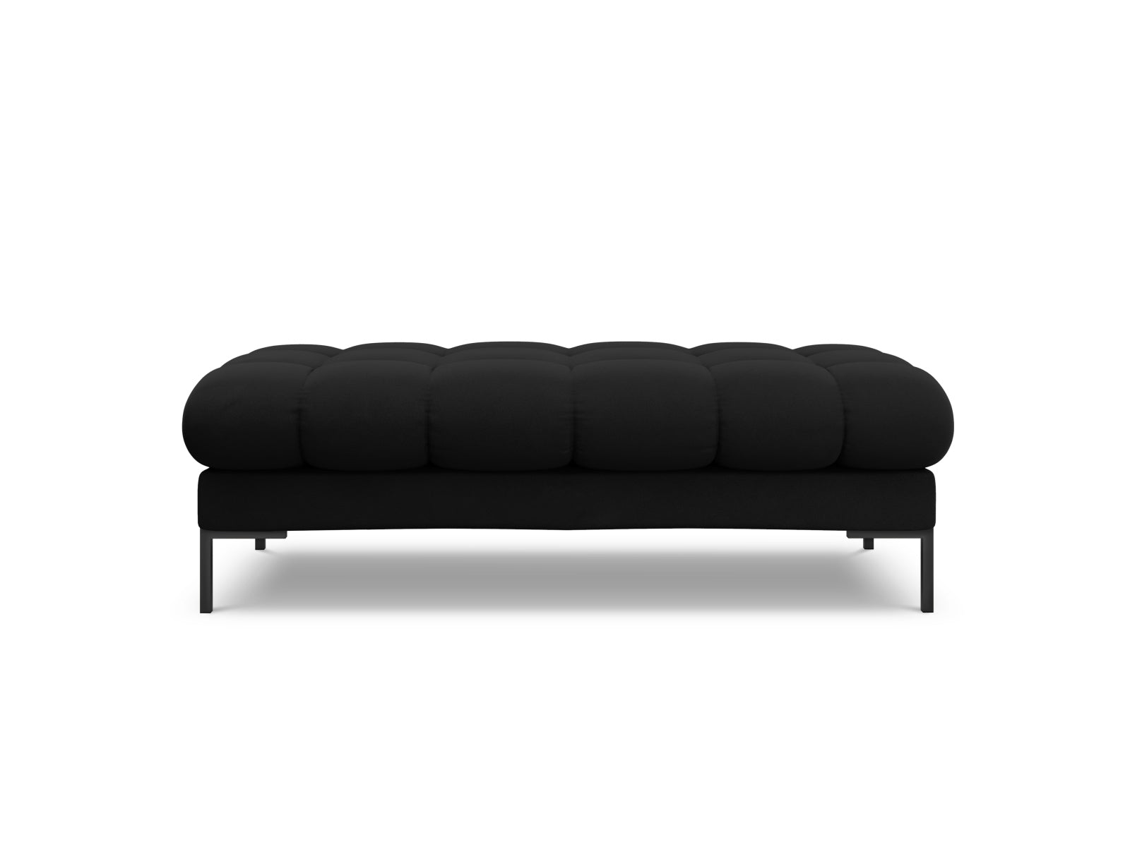 Elegante 2-Sitzer Bank Bali in stilvollem Black-Bluvel, ideal für moderne Wohnräume. Teil der modularen Sofaserie von Cosmopolitan Design.