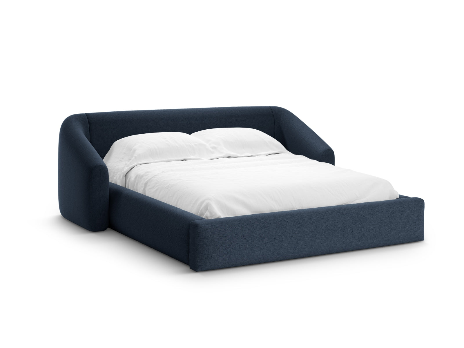 Campi Bett mit Stauraum und Headboard in Royal Blue präsentiert im Onlineshop von KAQTU Design AG. Bett ist von Cosmopolitan Design