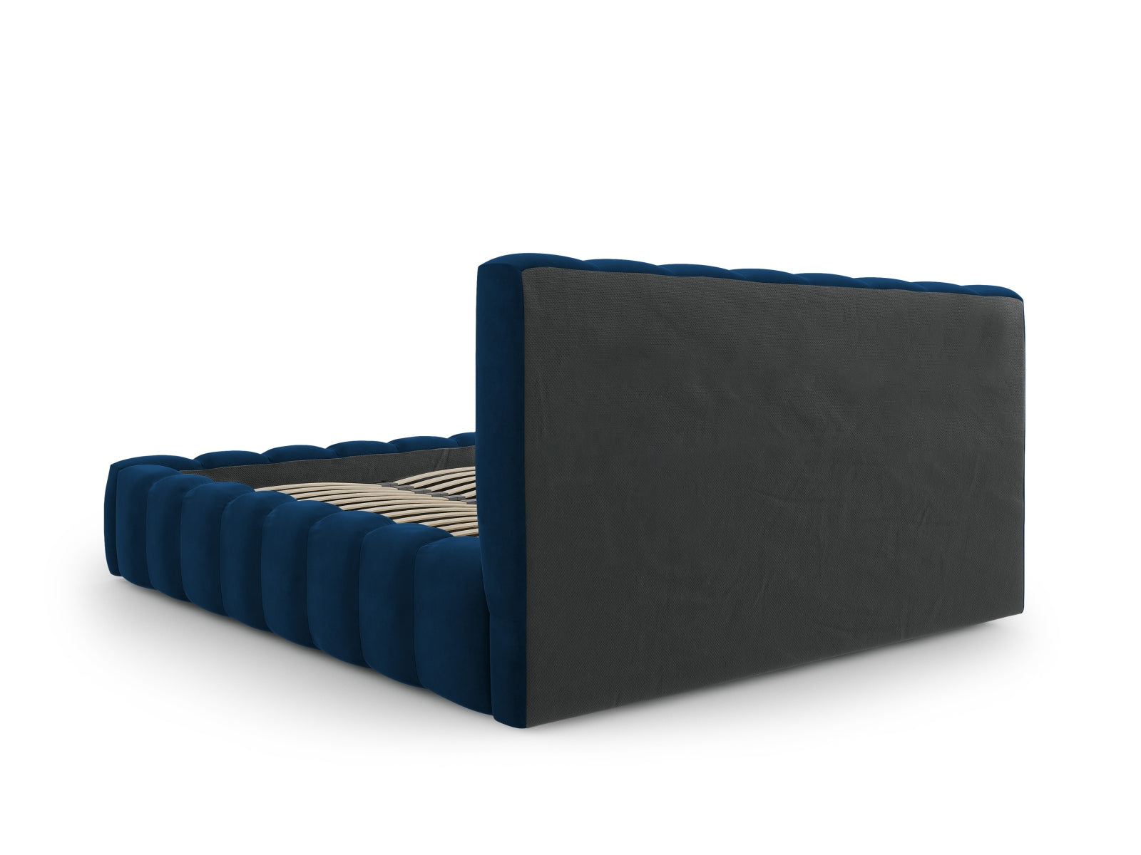 Elegantes Palma Bett in Royal Blue, ausgestattet mit praktischem Stauraum und einem modernen Kopfteil, ideal für stilvolle Schlafzimmer.