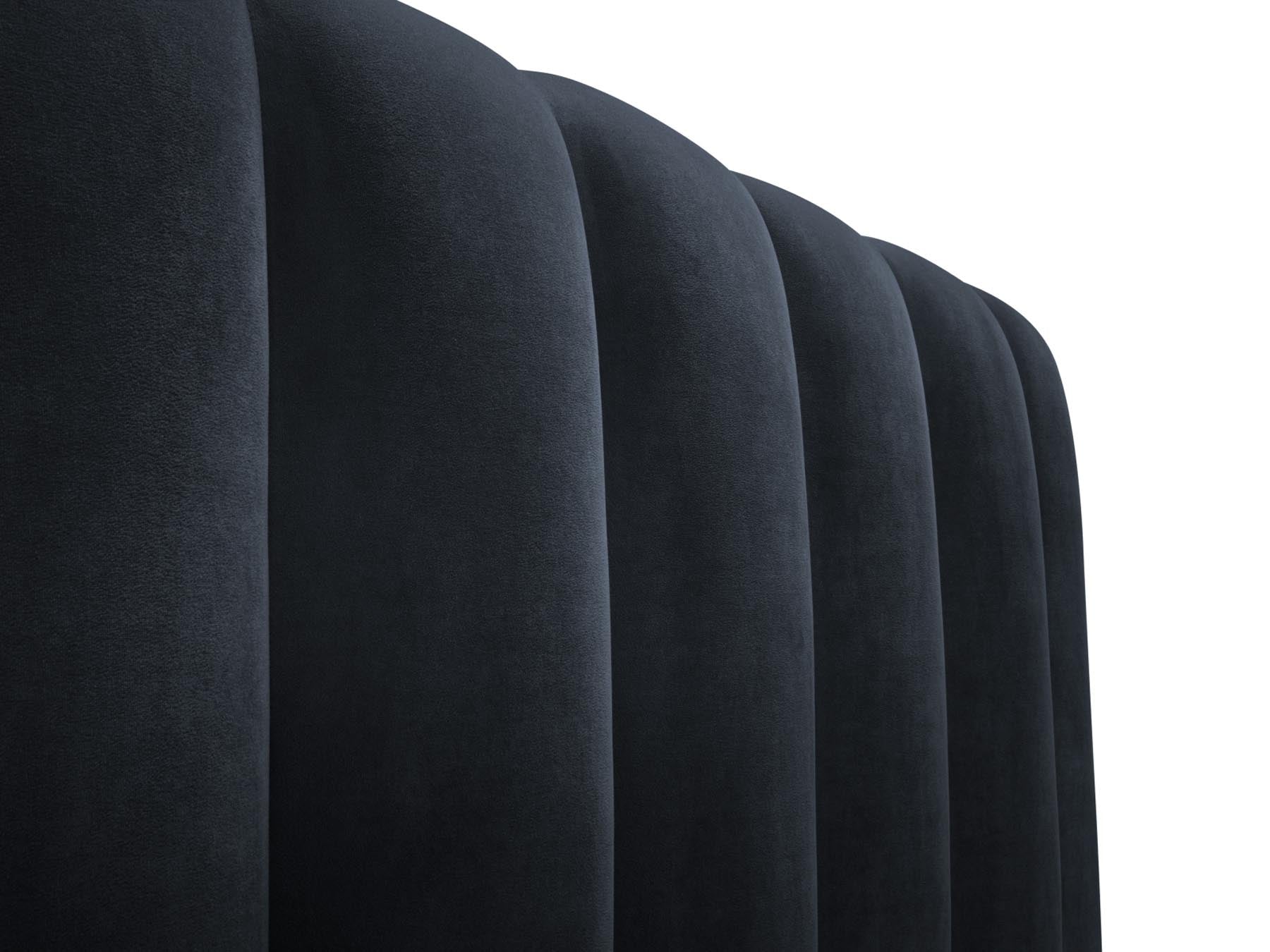 Stylisches Palma Bett in Dunkelblau, 140 cm, mit praktischem Stauraum und modernem Kopfteil für ein zeitgemäßes Schlafzimmer.