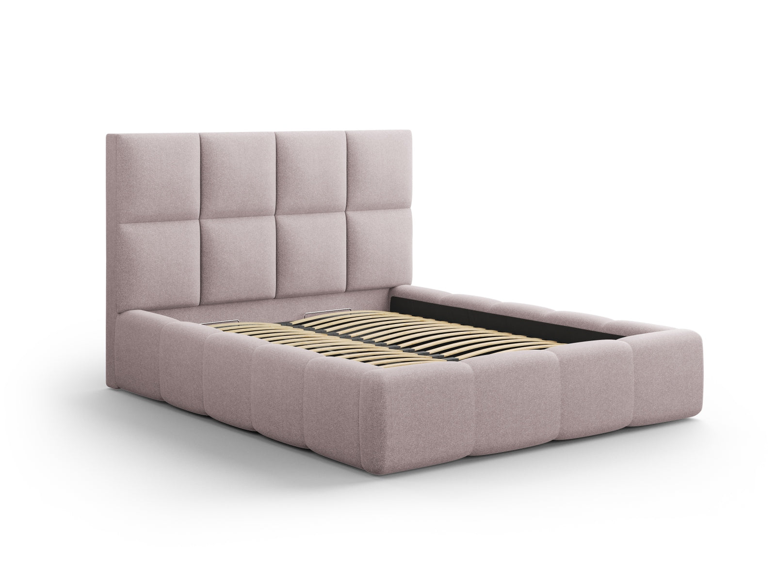 Stylisches Livigno Bett mit praktischem Stauraum und elegantem Kopfteil in 140cm Breite, ideal für moderne Schlafzimmer.