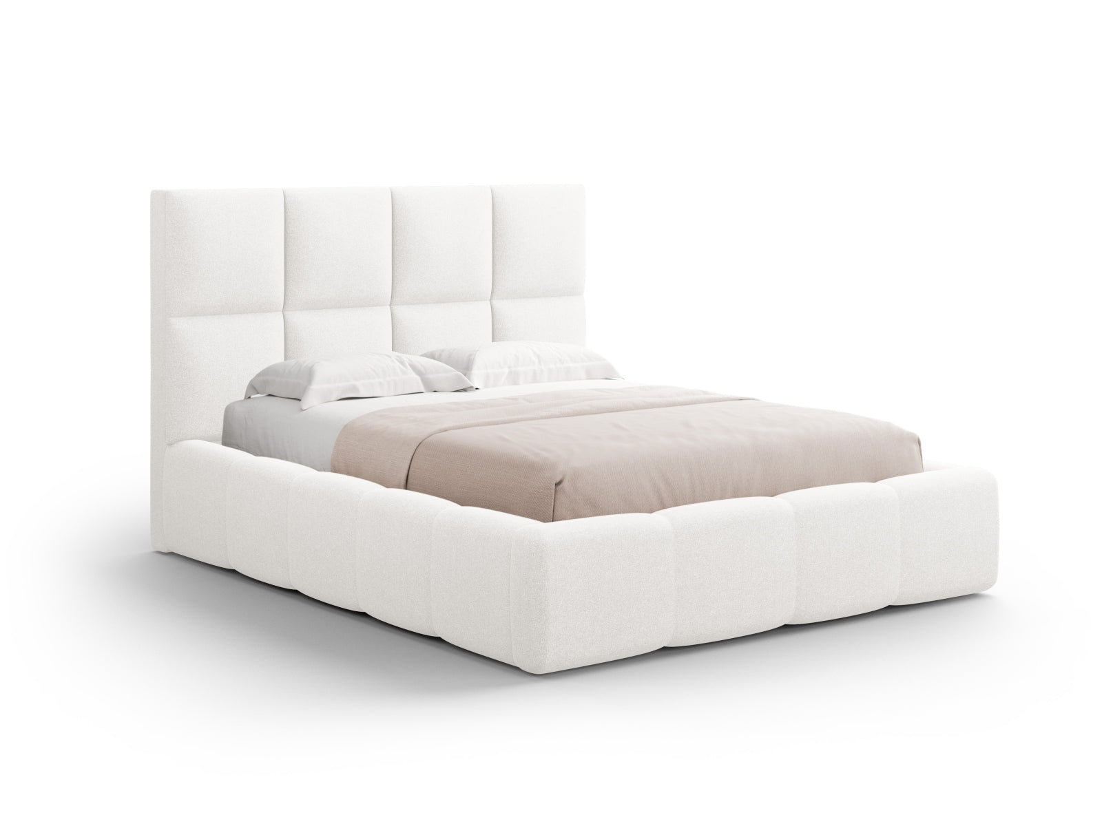 Modernes Livigno Bett mit praktischem Stauraum und elegantem Kopfteil, 160 cm breit, perfekt für stilvolle Schlafzimmer.