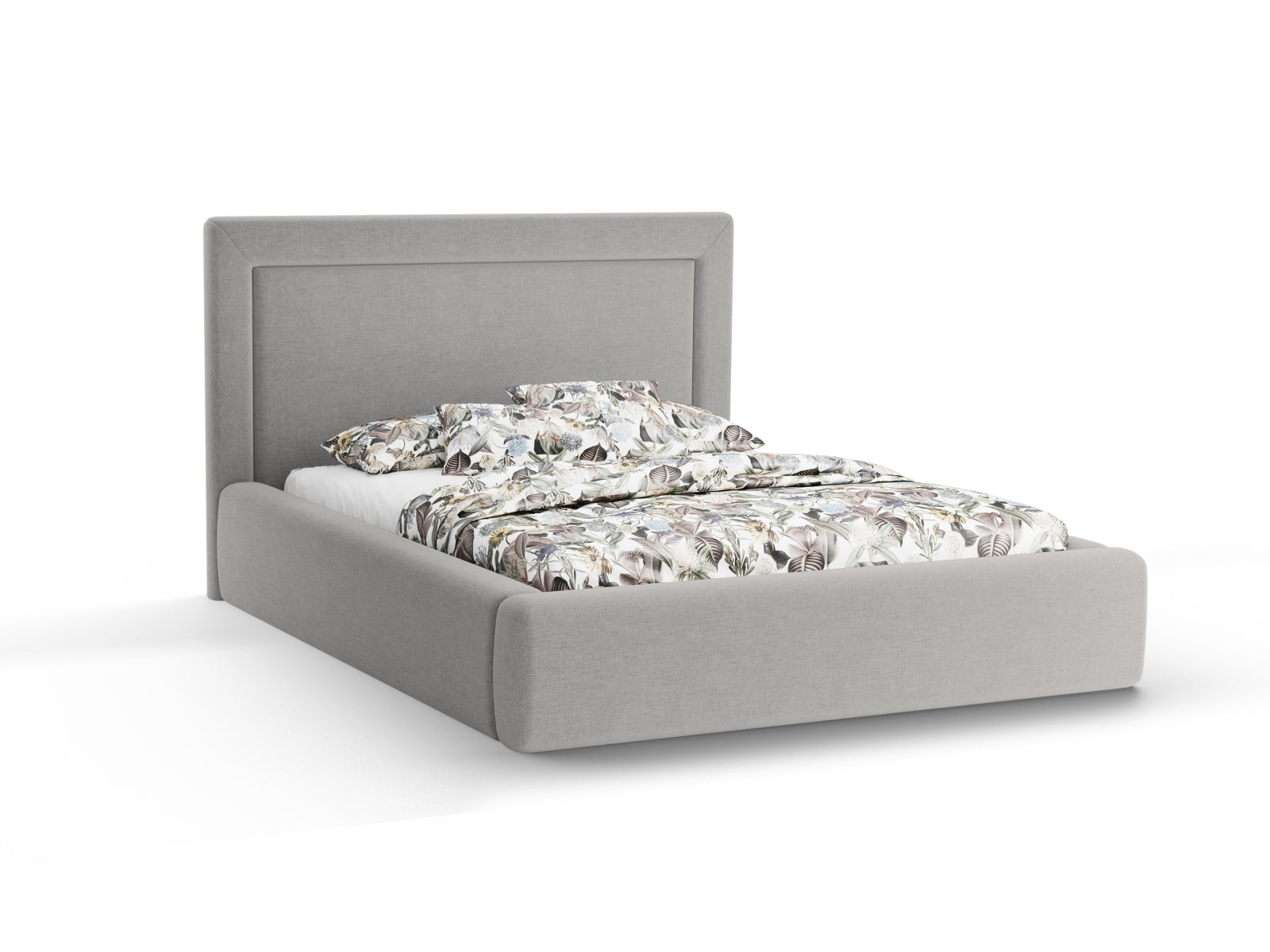 Kemer Bett mit Stauraum mit Kopfteil 180cm in Grey-Wind präsentiert im Onlineshop von KAQTU Design AG. Bett ist von Cosmopolitan Design