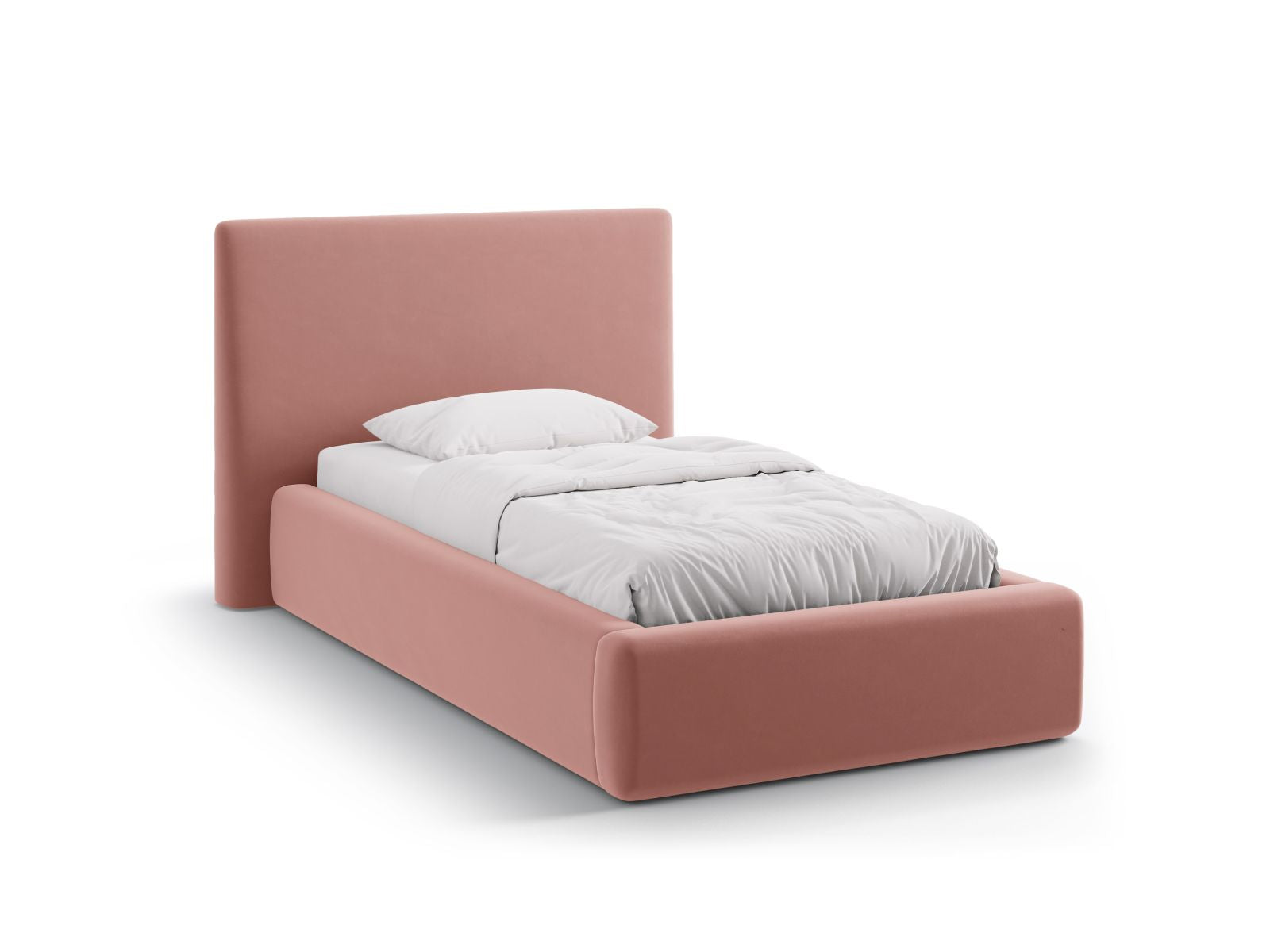 Asti Bett mit Stauraum mit Kopfteil 90cm in Pink-Magic Velvet präsentiert im Onlineshop von KAQTU Design AG. Bett ist von Cosmopolitan Design