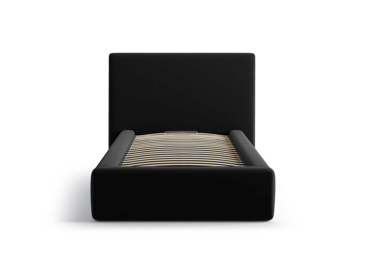 Asti Bett mit Stauraum mit Kopfteil 90cm in Black-Magic Velvet präsentiert im Onlineshop von KAQTU Design AG. Bett ist von Cosmopolitan Design