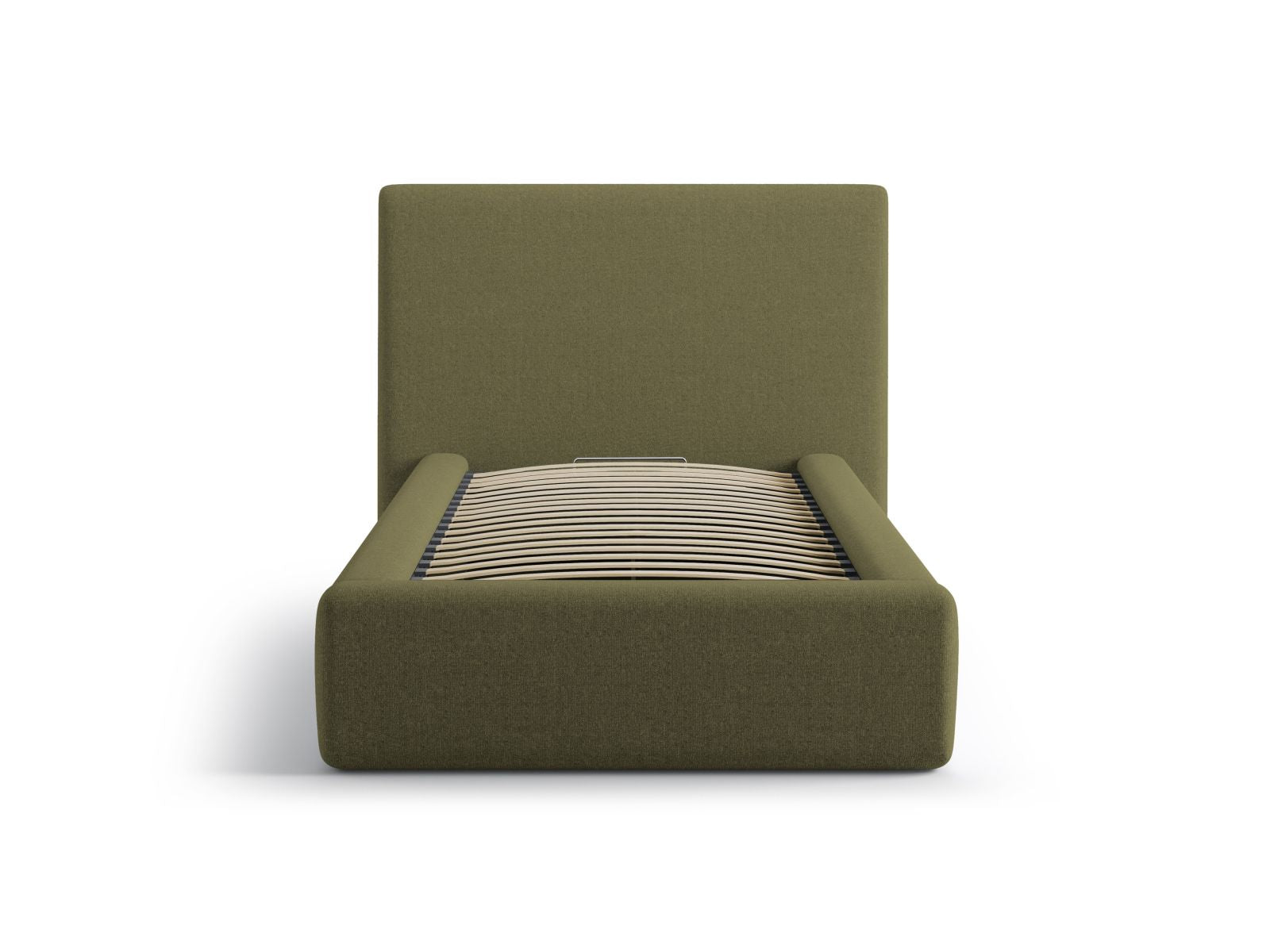 Elegantes Asti Bett mit praktischem Stauraum und stilvollem Kopfteil in 90cm Breite, ideal für moderne Schlafzimmer.
