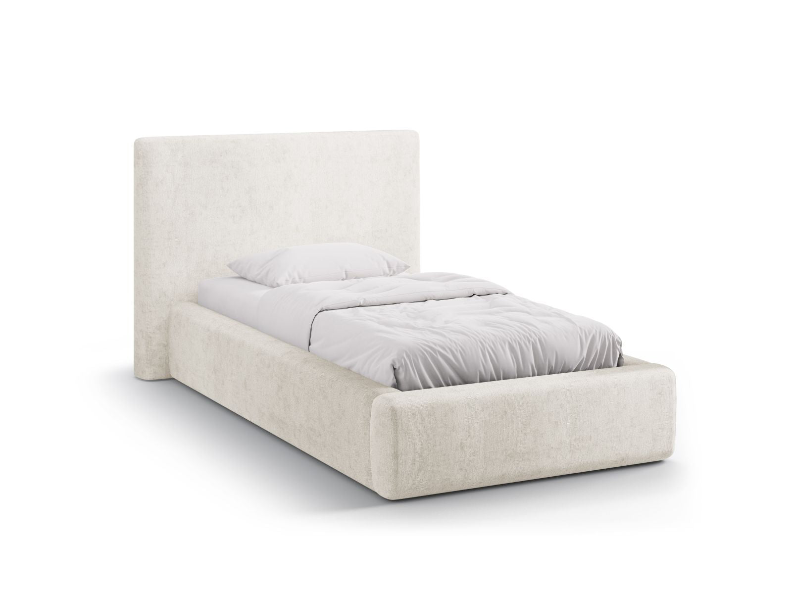 Asti Bett mit Stauraum mit Kopfteil 90cm in Light Beige-Perfect Harmony präsentiert im Onlineshop von KAQTU Design AG. Bett ist von Cosmopolitan Design