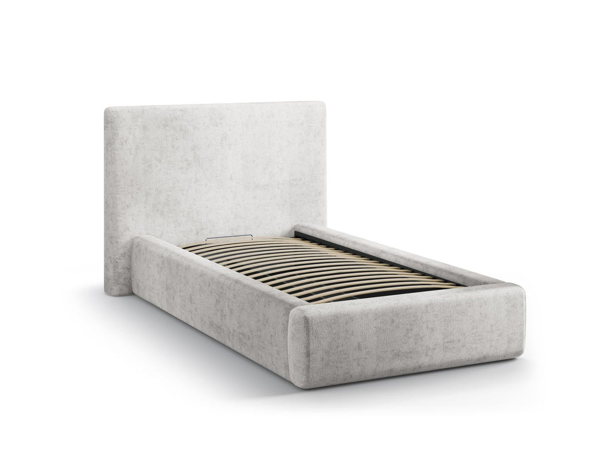 Asti Bett mit Stauraum mit Kopfteil 90cm in Light Grey-Perfect Harmony präsentiert im Onlineshop von KAQTU Design AG. Bett ist von Cosmopolitan Design
