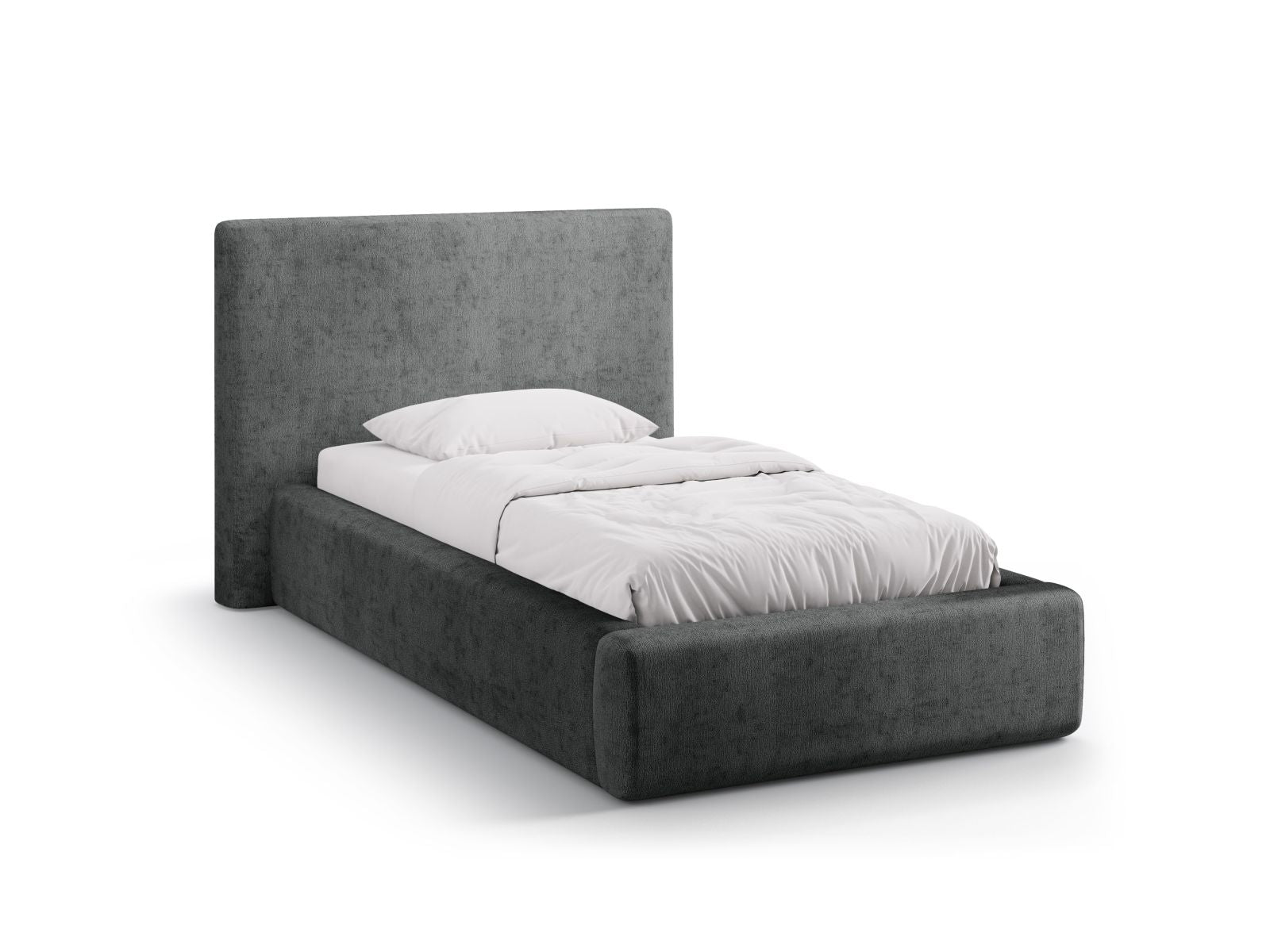 Asti Bett mit Stauraum mit Kopfteil 90cm in Dark Grey-Perfect Harmony präsentiert im Onlineshop von KAQTU Design AG. Bett ist von Cosmopolitan Design
