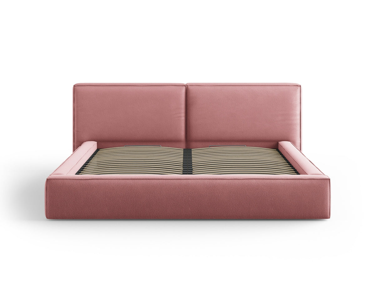 Arendal Bett mit Stauraum und doppeltem Headboard 200cm in Pink-Megan präsentiert im Onlineshop von KAQTU Design AG. Bett ist von Cosmopolitan Design