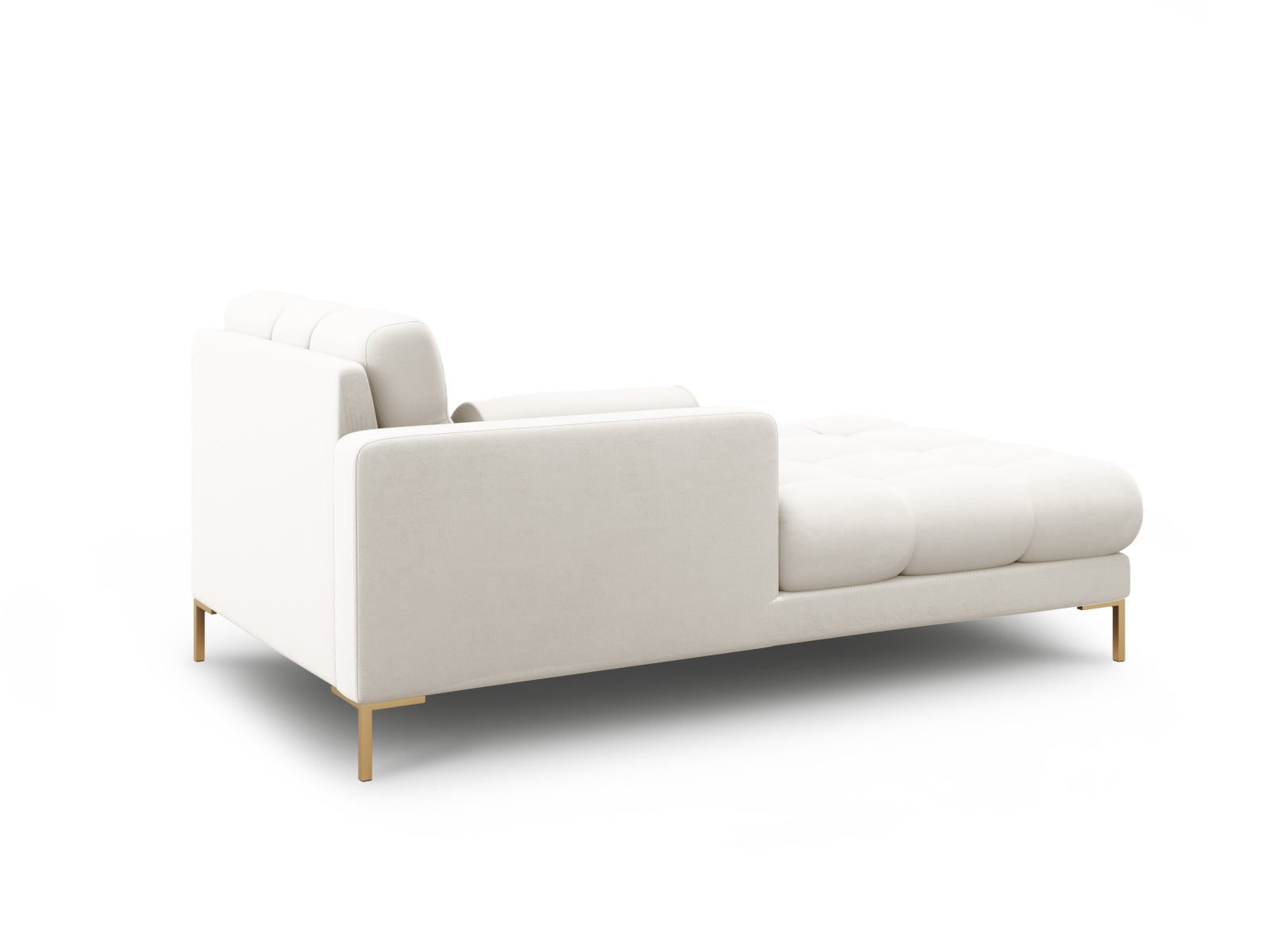 Elegante 1-Sitzer Chaise Longue links Bali in sanftem Beige, ideal für stilvolle Wohnkonzepte und gemütliche Entspannungsecken.