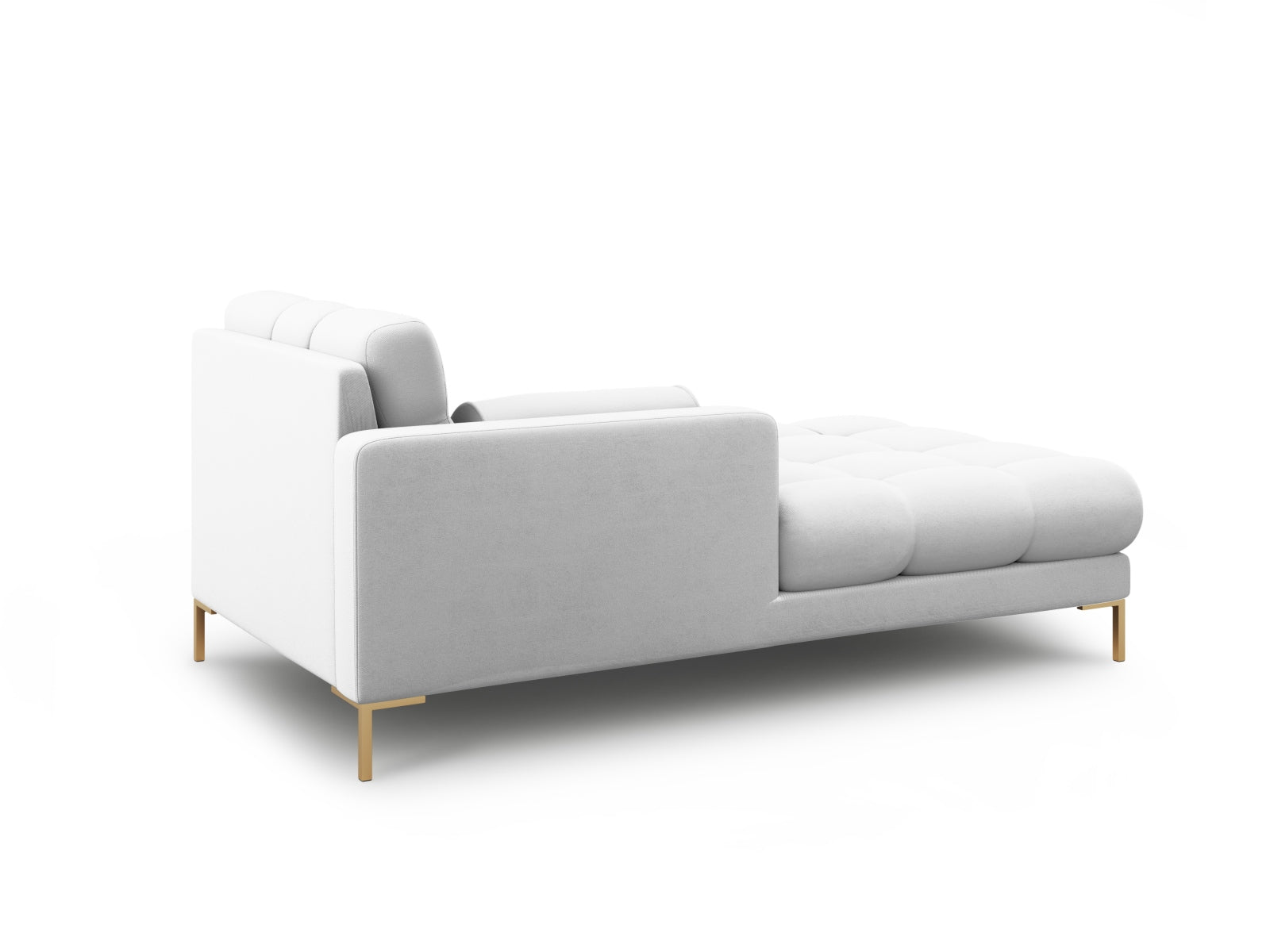 Elegante linke Chaise Longue Bali für individuelles Wohndesign, in zeitlosem Grau, ideal für gemütliche Sitzgelegenheiten.