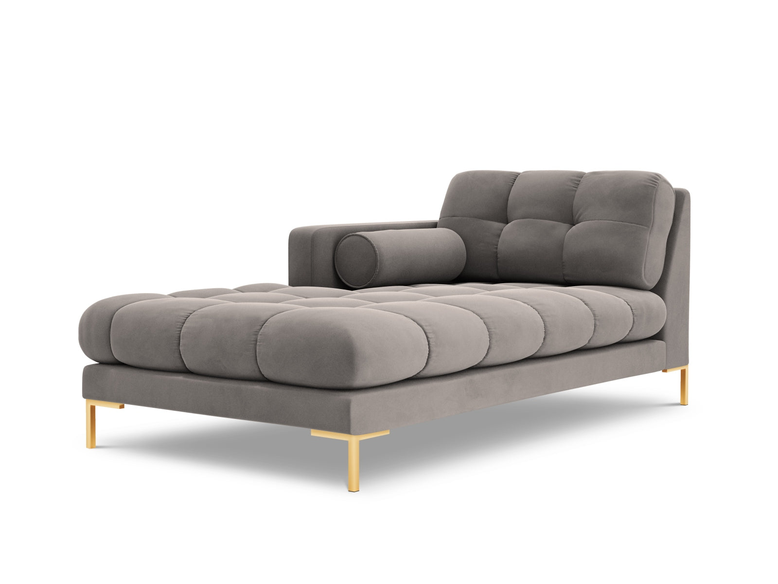 Elegante linke Chaise Longue Bali, ideal für stilvolle Wohnräume, bietet Komfort und modernes Design in zeitlosem Grau.