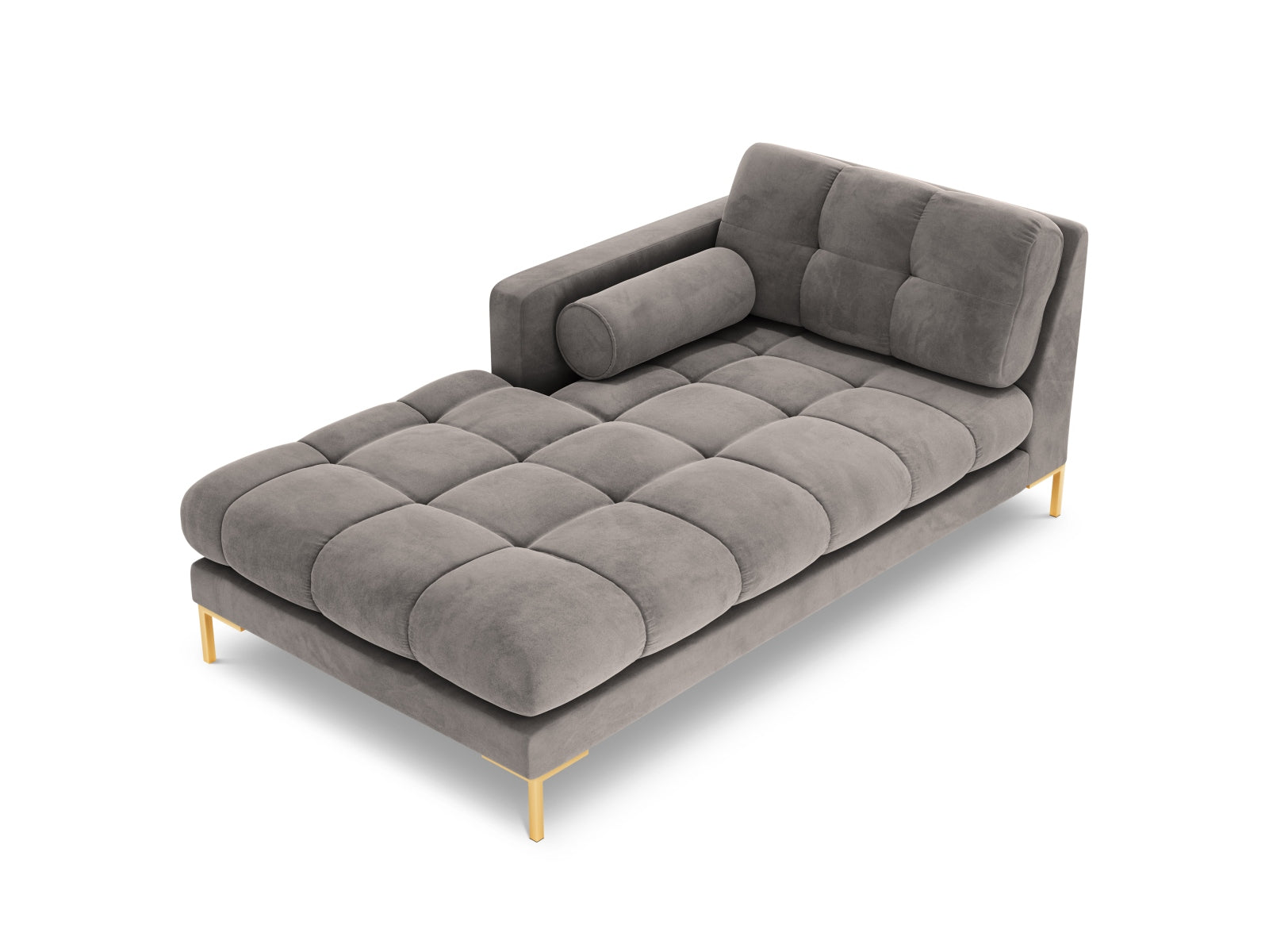Moderne linke Chaise Longue Bali, perfekt für entspannte Momente, vereint Funktionalität und ästhetisches Design in einem eleganten Grauton.