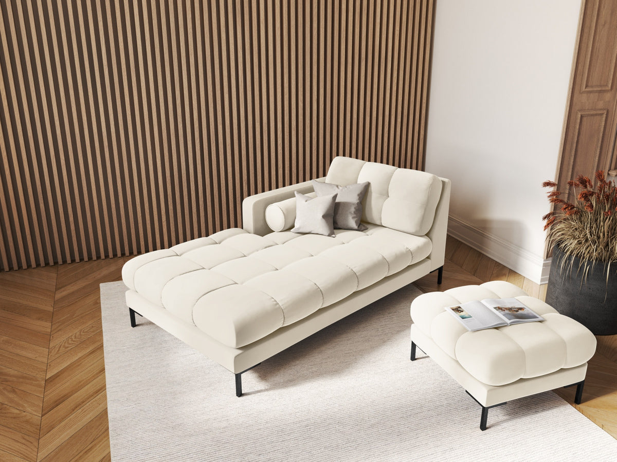 1-Sitzer Chaise Longue links Bali in Light Beige-Bluvel präsentiert im Onlineshop von KAQTU Design AG. Modulares Sofa ist von Cosmopolitan Design