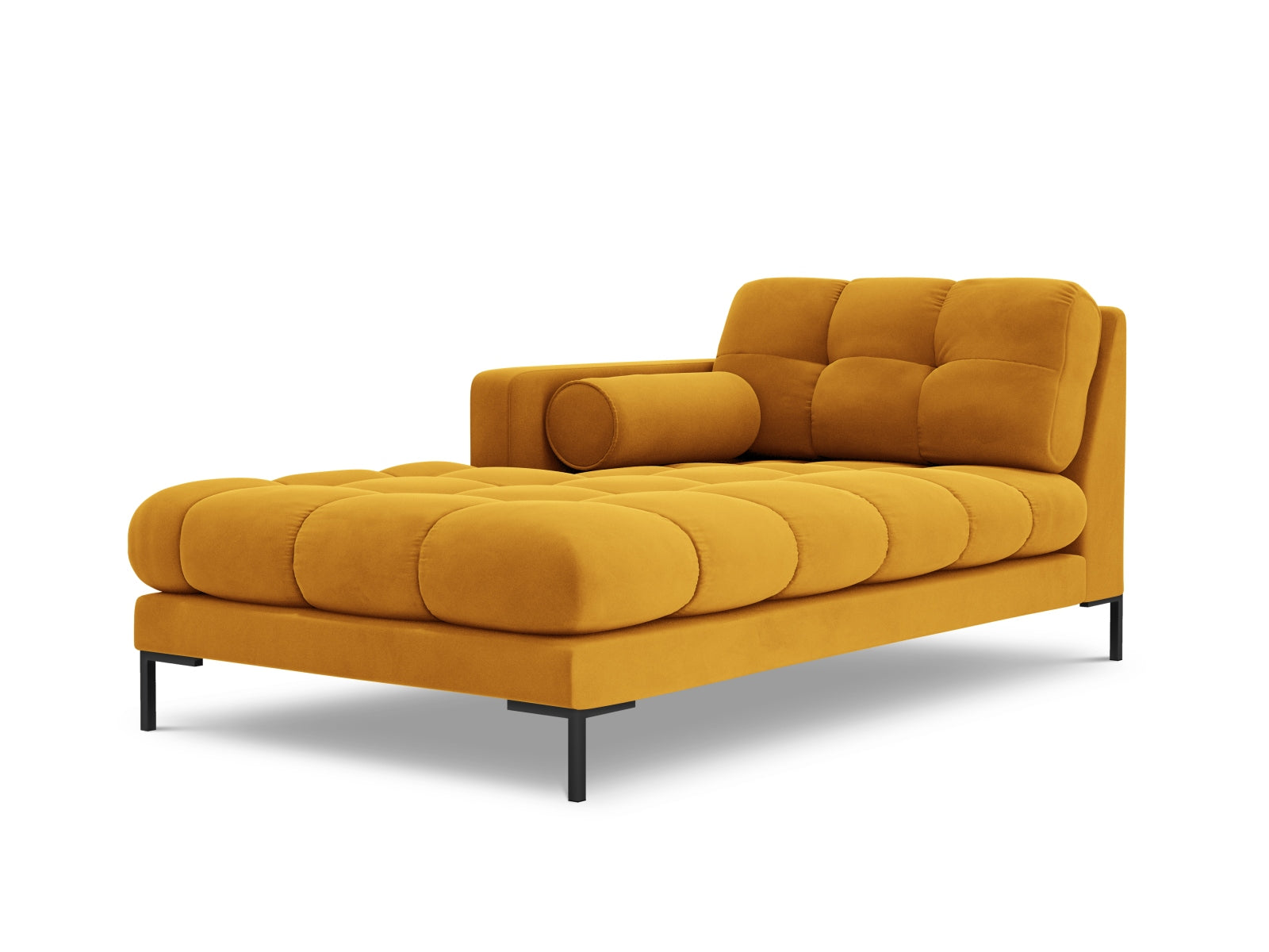 1-Sitzer Chaise Longue links Bali in Yellow-Bluvel präsentiert im Onlineshop von KAQTU Design AG. Modulares Sofa ist von Cosmopolitan Design