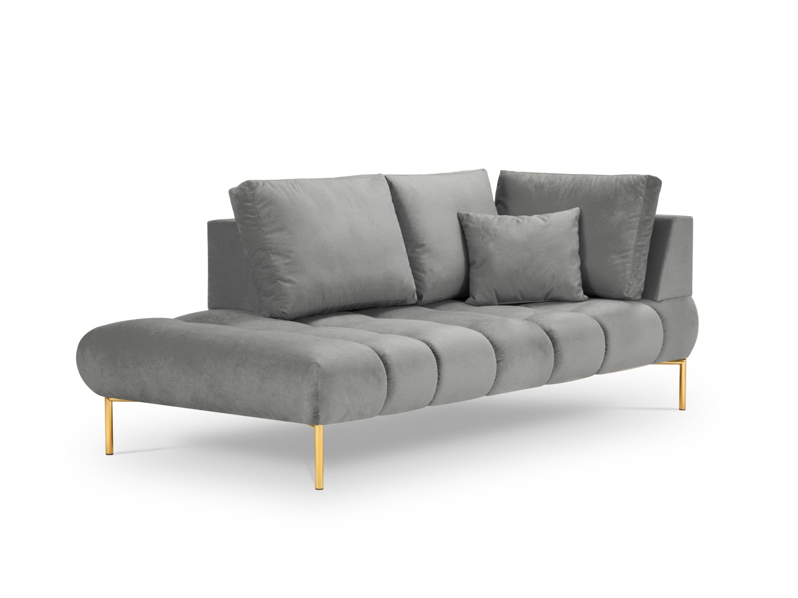 Hastings Velour Chaise Longue links 2 Sitzer in Grey präsentiert im Onlineshop von KAQTU Design AG. Modulares Sofa ist von Cosmopolitan Design