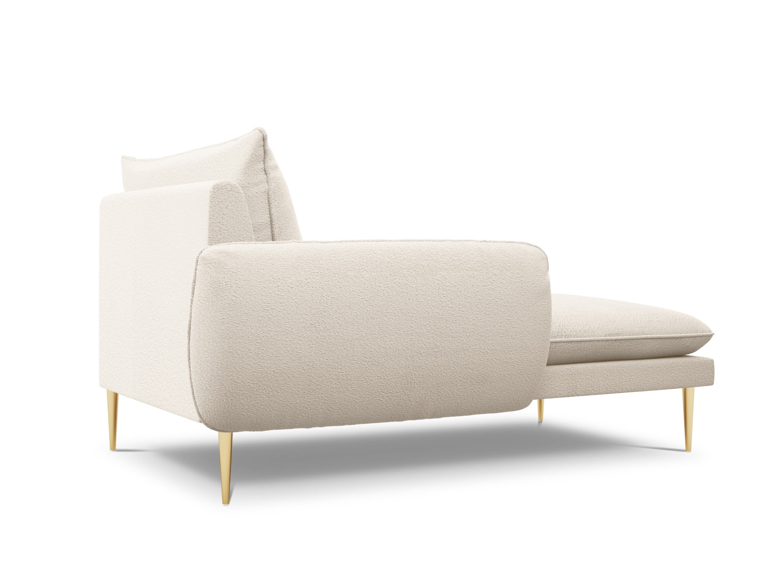 Elegantes linksseitiges Boucle-Sofa mit 110 cm Sitzfläche, in warmen Beigetönen, ideal für moderne Wohnräume und stilvolle Akzente.
