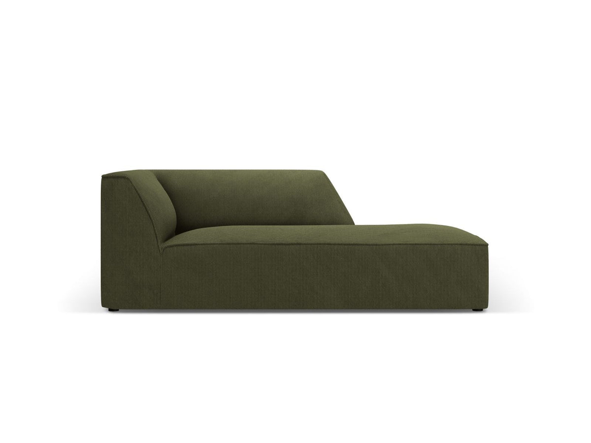 Siena Chaiselongue rechts 1-Sitzer 181cm in Light Beige-Scala mit strukturiertem Cordstoff, Massivholzrahmen und schwarzen Kunststoffbeinen.