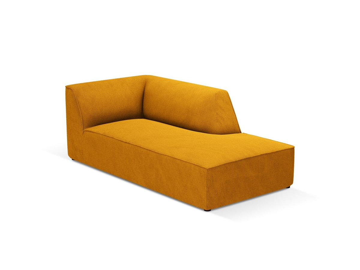 Siena Chaiselongue rechts 1-Sitzer 181cm in Light Beige-Scala mit strukturiertem Cordstoff, Massivholzrahmen und schwarzen Kunststoffbeinen.