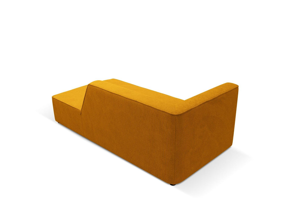 Siena Chaiselongue rechts 1-Sitzer 181cm in Light Beige-Scala mit strukturiertem Cordstoff, Massivholzrahmen und schwarzen Kunststoffbeinen.