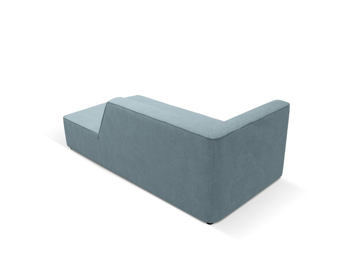 Siena Chaiselongue rechts 1-Sitzer 181cm in Light Beige-Scala mit strukturiertem Cordstoff, Massivholzrahmen und schwarzen Kunststoffbeinen.