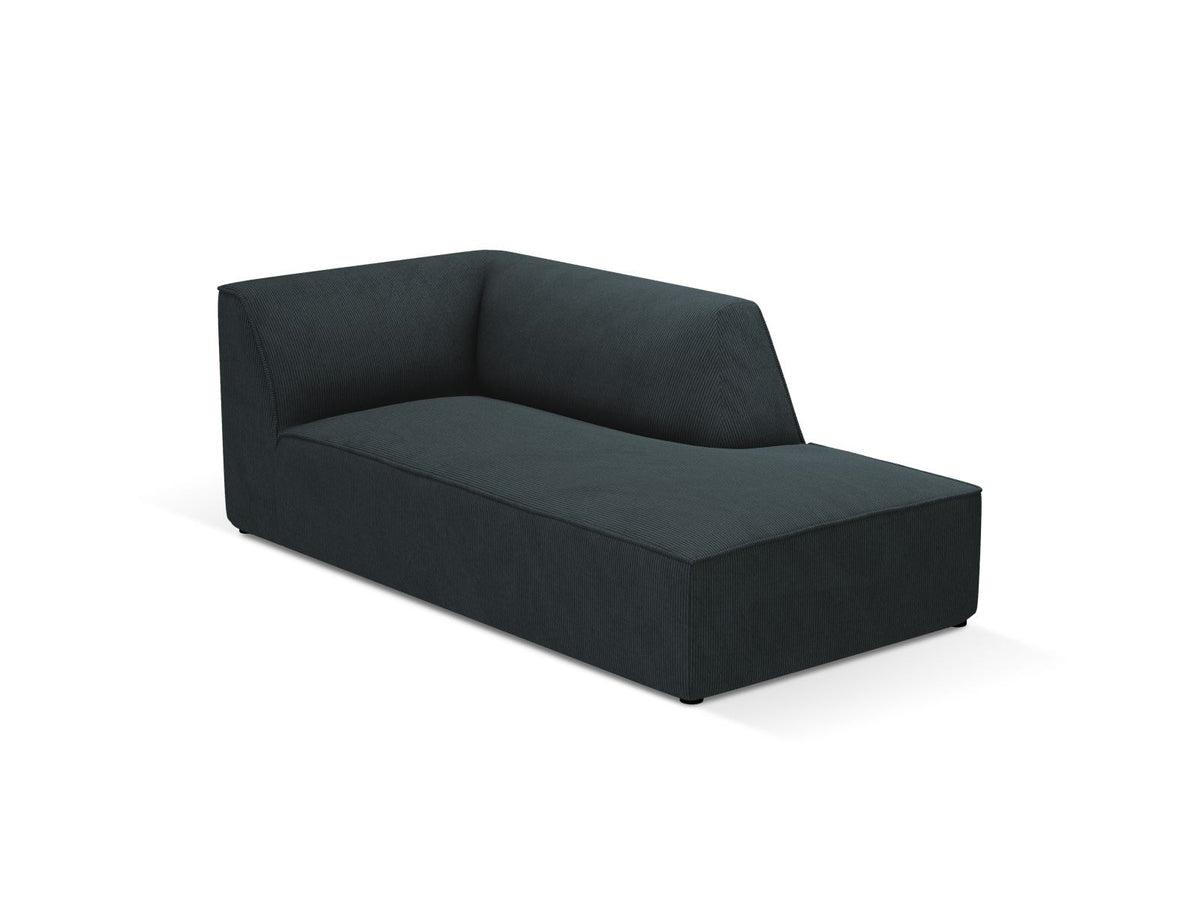Siena Chaiselongue rechts 1-Sitzer 181cm in Light Beige-Scala mit strukturiertem Cordstoff, Massivholzrahmen und schwarzen Kunststoffbeinen.