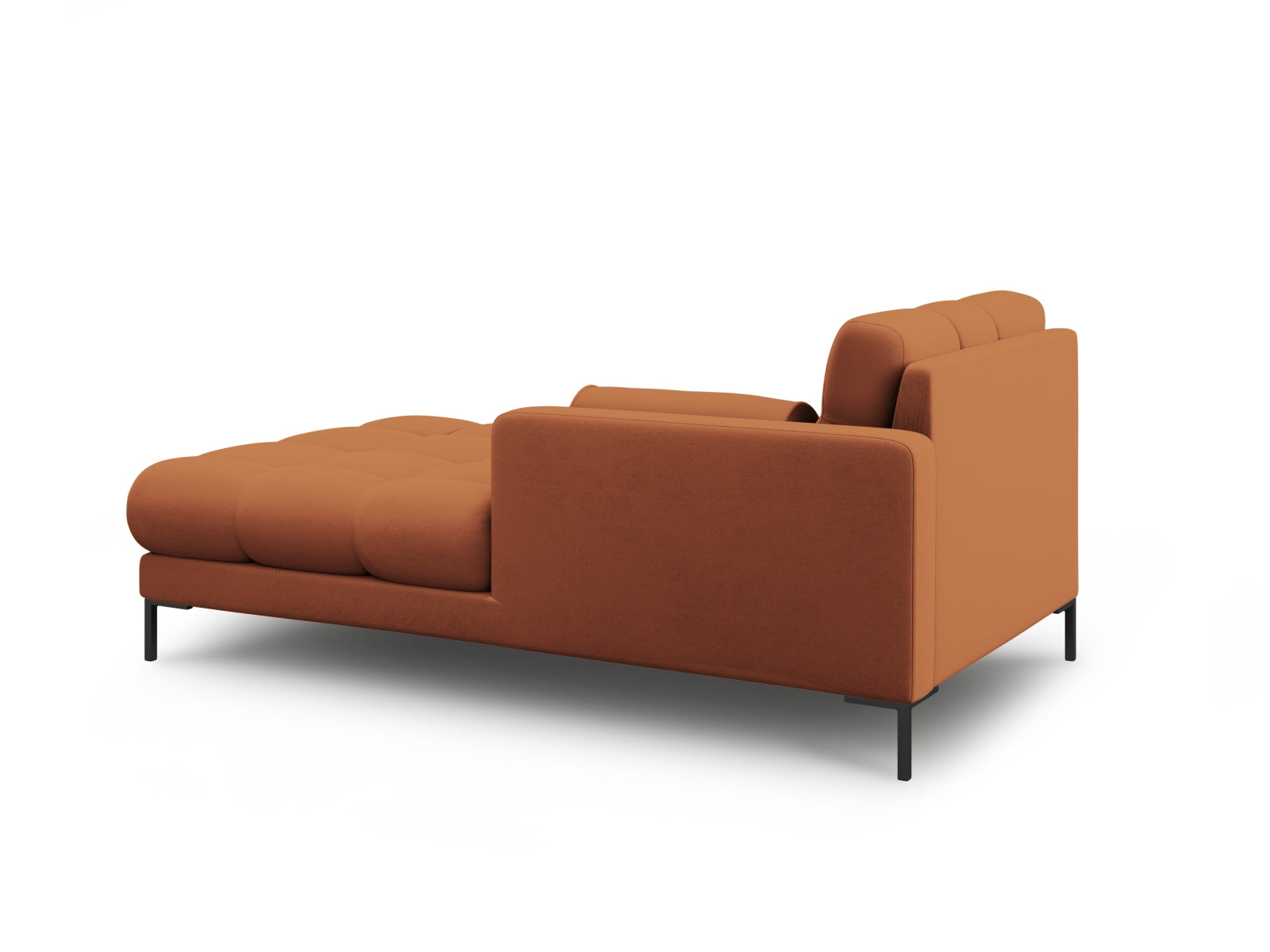 Elegante 1-Sitzer Chaise Longue rechts Bali in warmem Brick-Neve, ideal für stilvolle Wohnräume. Modulares Sofa von Cosmopolitan Design.