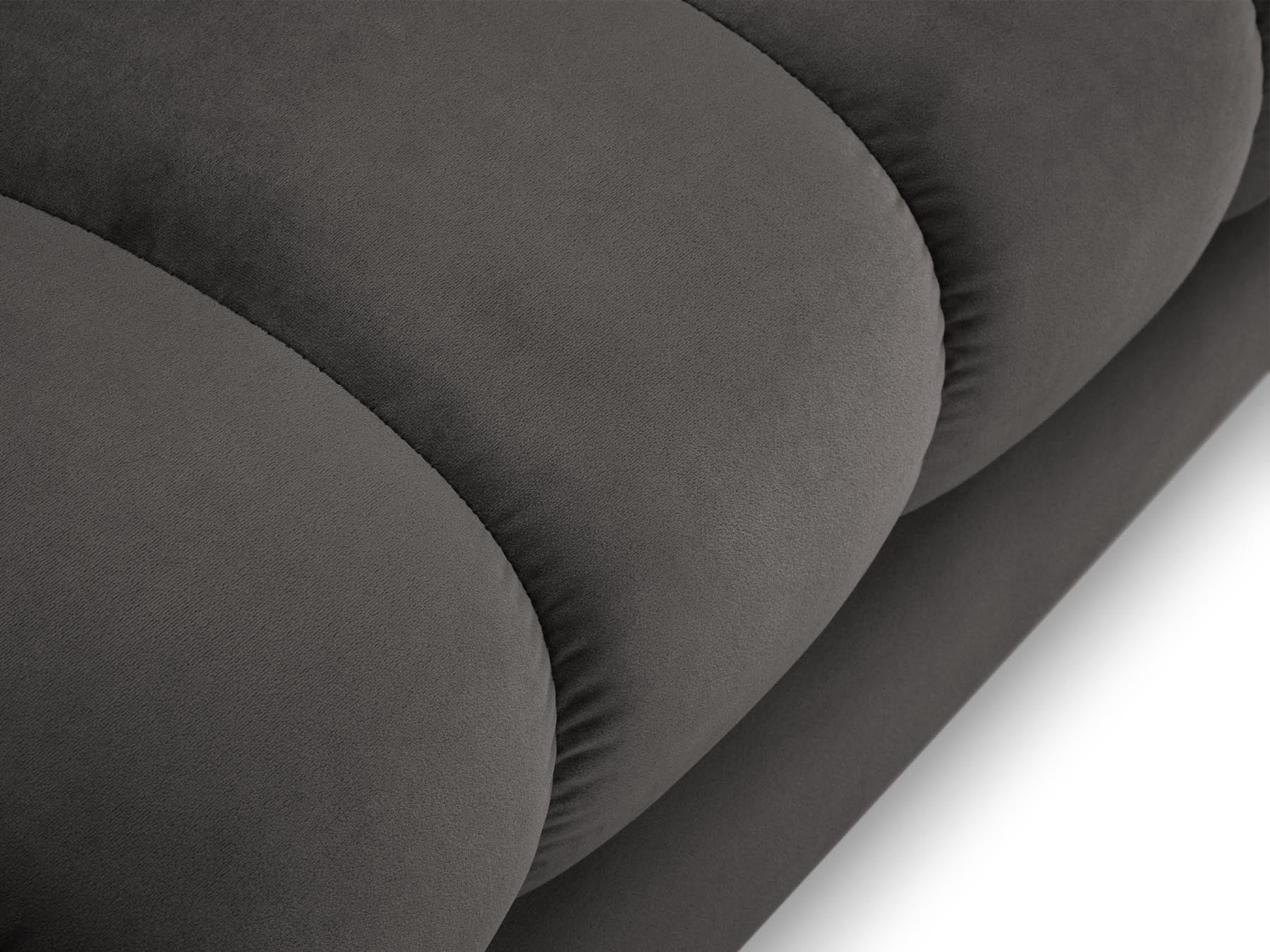 Elegante 1-Sitzer Chaise Longue rechts Bali in zeitlosem Dunkelgrau, ideal für stilvolle Wohnräume und entspannte Momente.