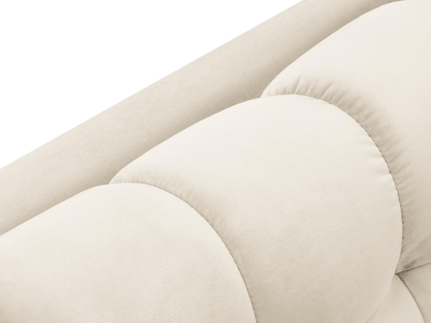 Stilvolle rechte Chaise Longue Bali in zartem Beige, perfekt für gemütliche Stunden und moderne Wohnkonzepte.