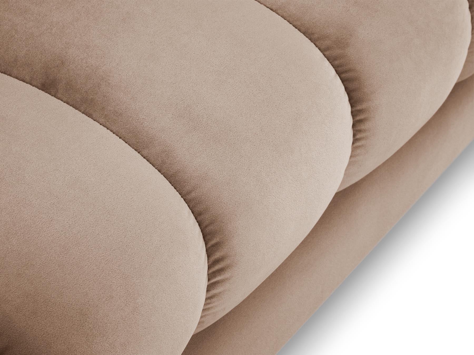 Elegante rechte Chaise Longue Bali in sanftem Beige, ideal für stilvolle Wohnräume und entspannte Auszeiten.