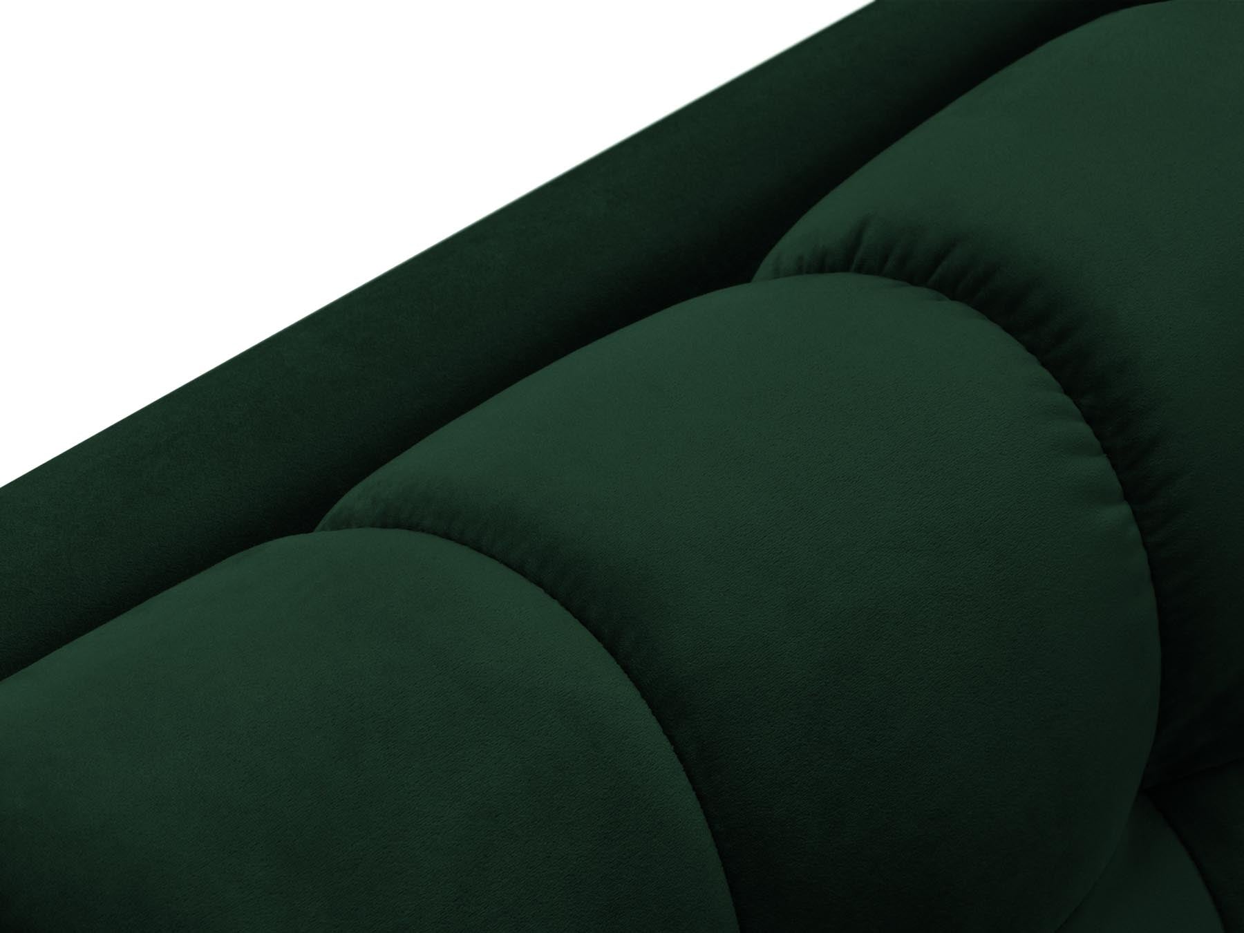 Stilvolle rechte Chaise Longue Bali in sattem Flaschengrün, perfekt für zeitgemäße Wohnräume und entspannende Rückzugsorte.