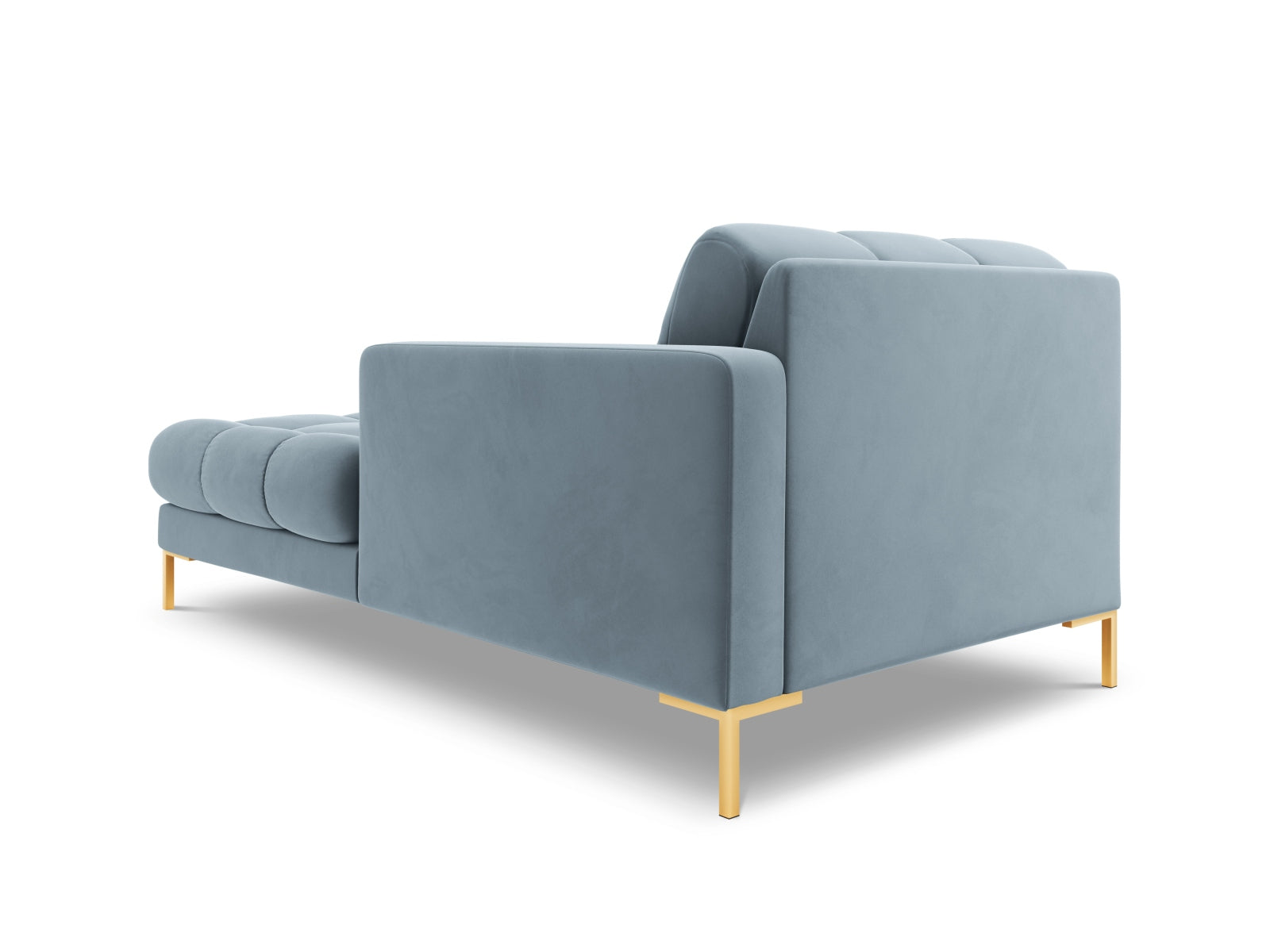 Moderne 1-Sitzer Chaise Longue rechts Bali in zartem Hellblau, perfekt für gemütliche Ecken und geschmackvolle Einrichtung.