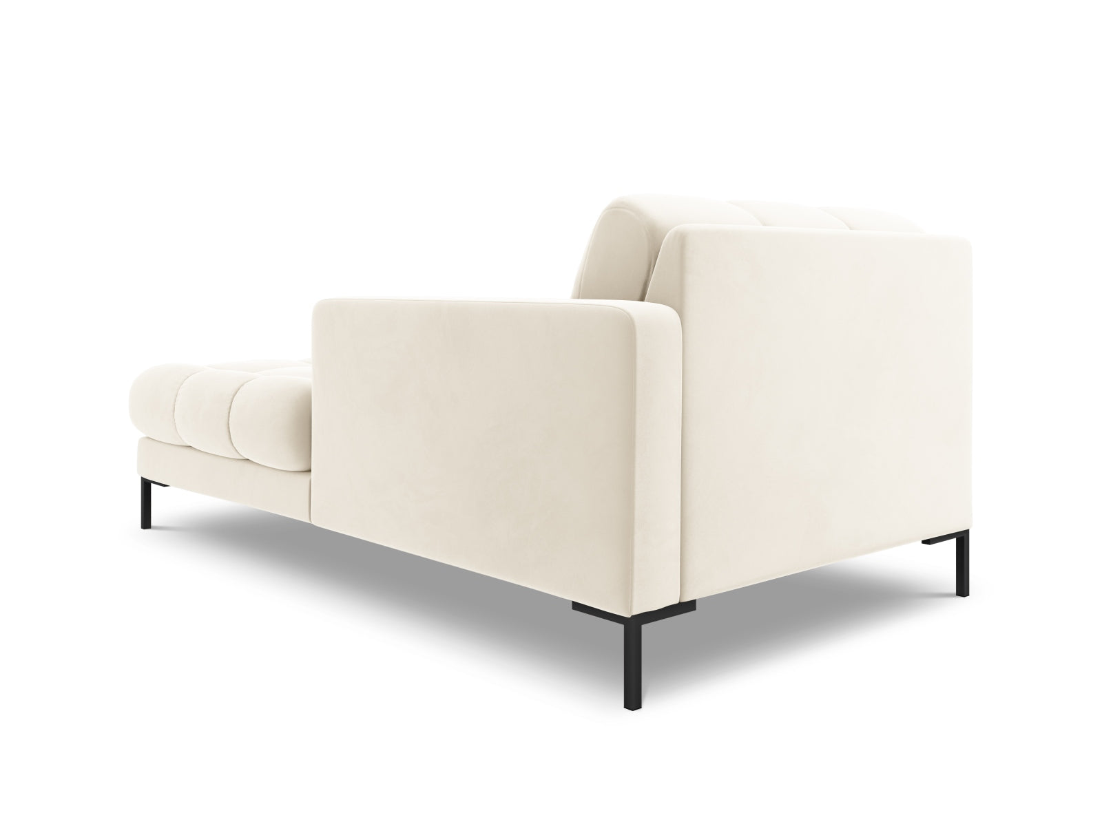 Elegante 1-Sitzer Chaise Longue rechts Bali in sanftem Beige, ideal für stilvolle Wohnräume und entspannende Rückzugsorte.