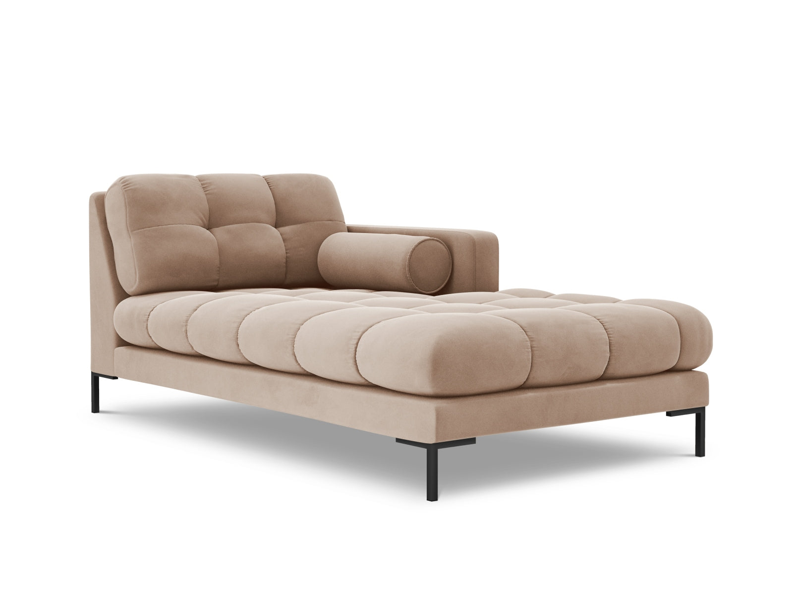 1-Sitzer Chaise Longue rechts Bali in Beige-Bluvel präsentiert im Onlineshop von KAQTU Design AG. Modulares Sofa ist von Cosmopolitan Design