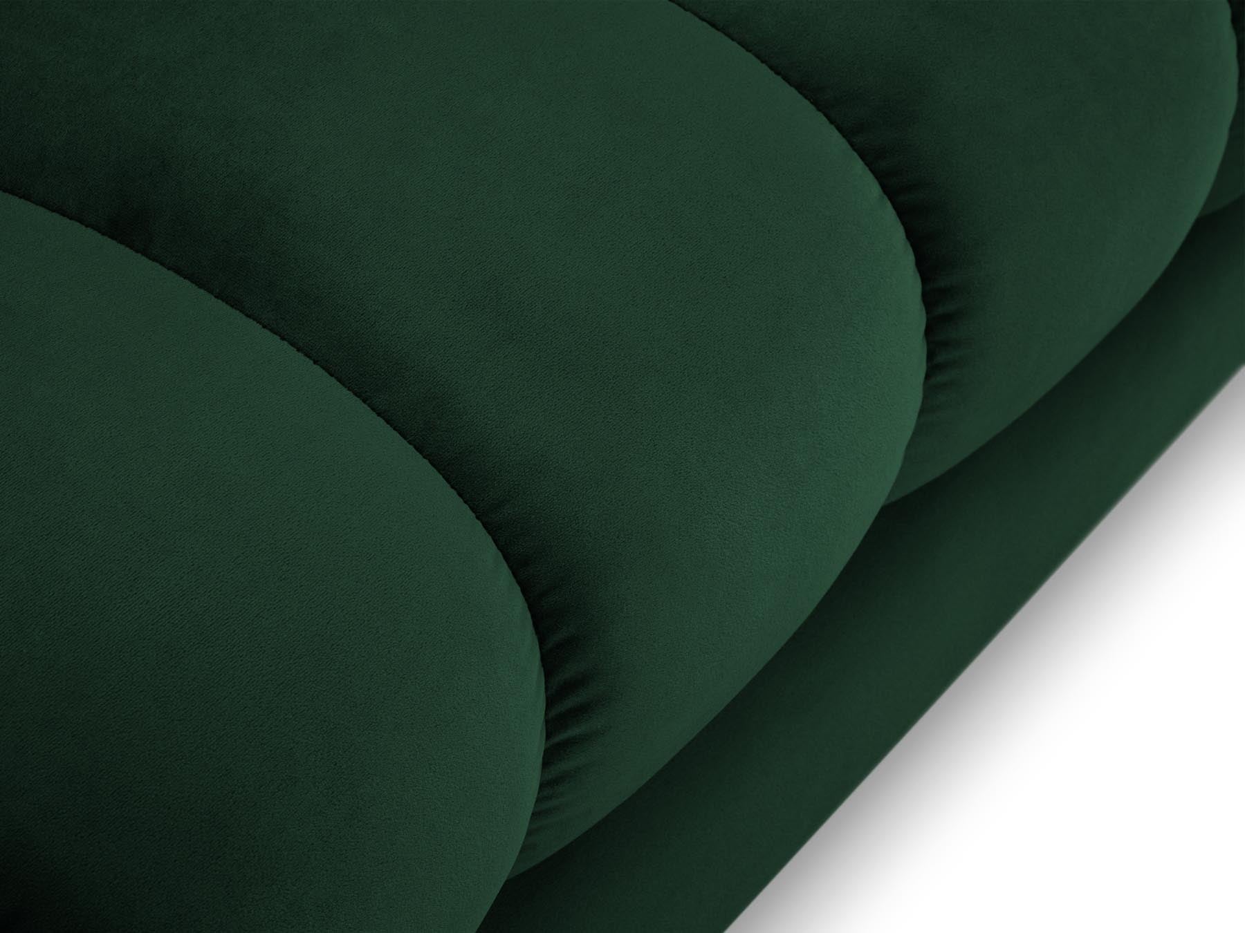 Moderne 1-Sitzer Chaise Longue rechts Bali in edlem Flaschengrün, perfekt für stilvolle Wohnräume und entspannte Momente.