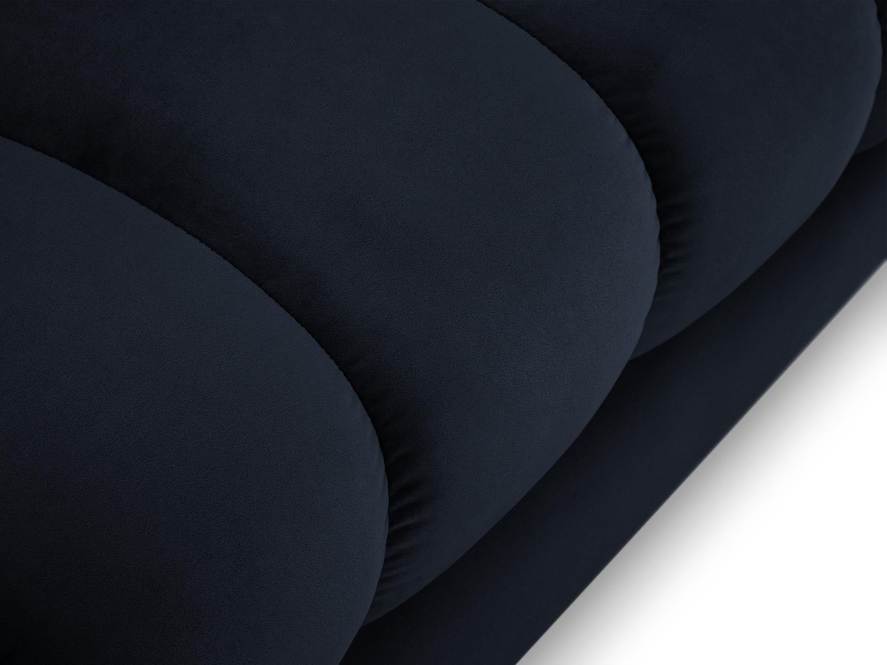 Moderne 1-Sitzer Chaise Longue rechts Bali in ansprechendem Blau, perfekt für kreative Raumgestaltungen und gemütliche Entspannung.