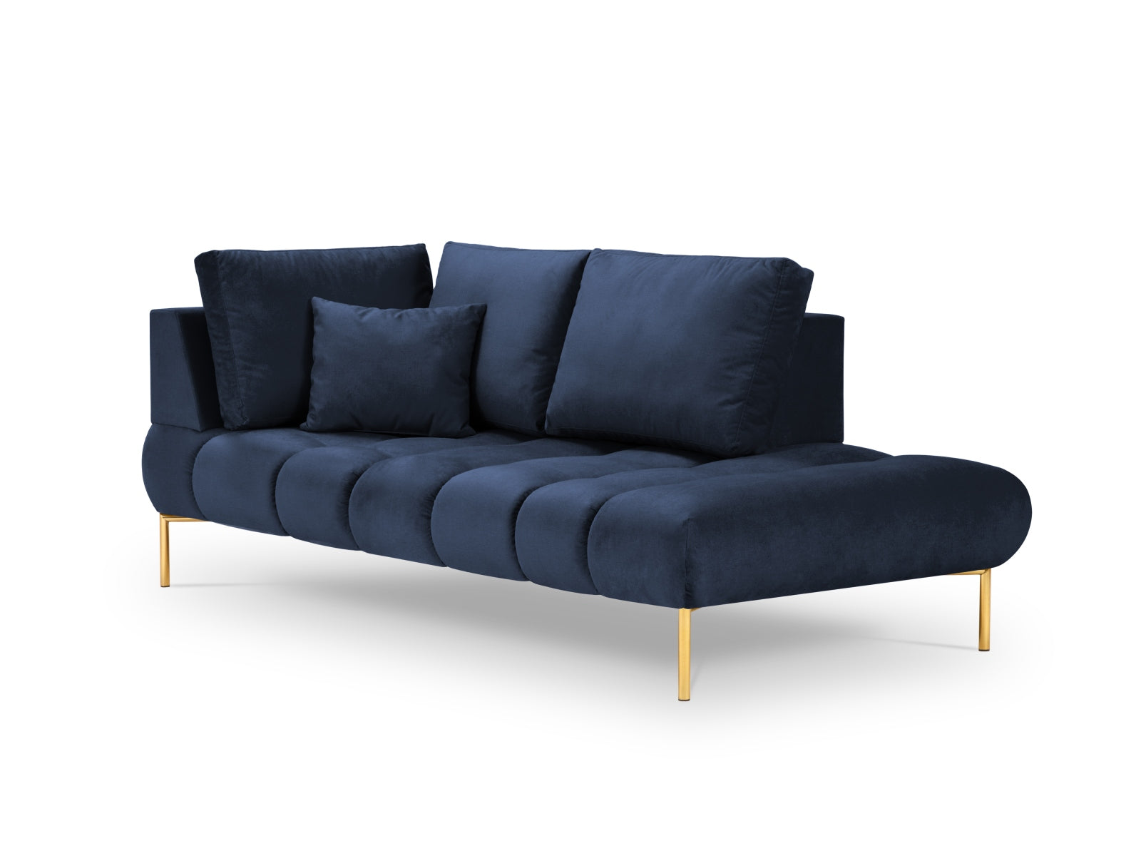 Hastings Velour Chaise Longue rechts 2 Sitzer in Royal Blue präsentiert im Onlineshop von KAQTU Design AG. Modulares Sofa ist von Cosmopolitan Design